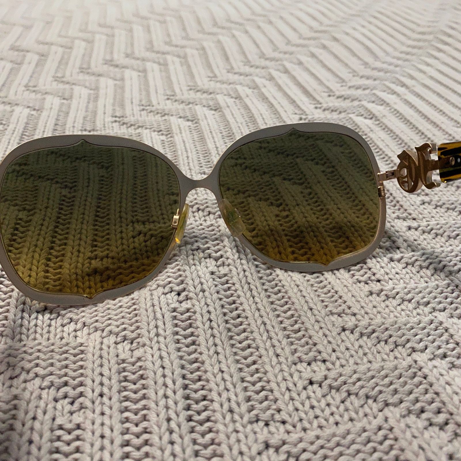 John Galliano John Galliano gold large aviator sunglasses Size ONE SIZE - 6 Thumbnail