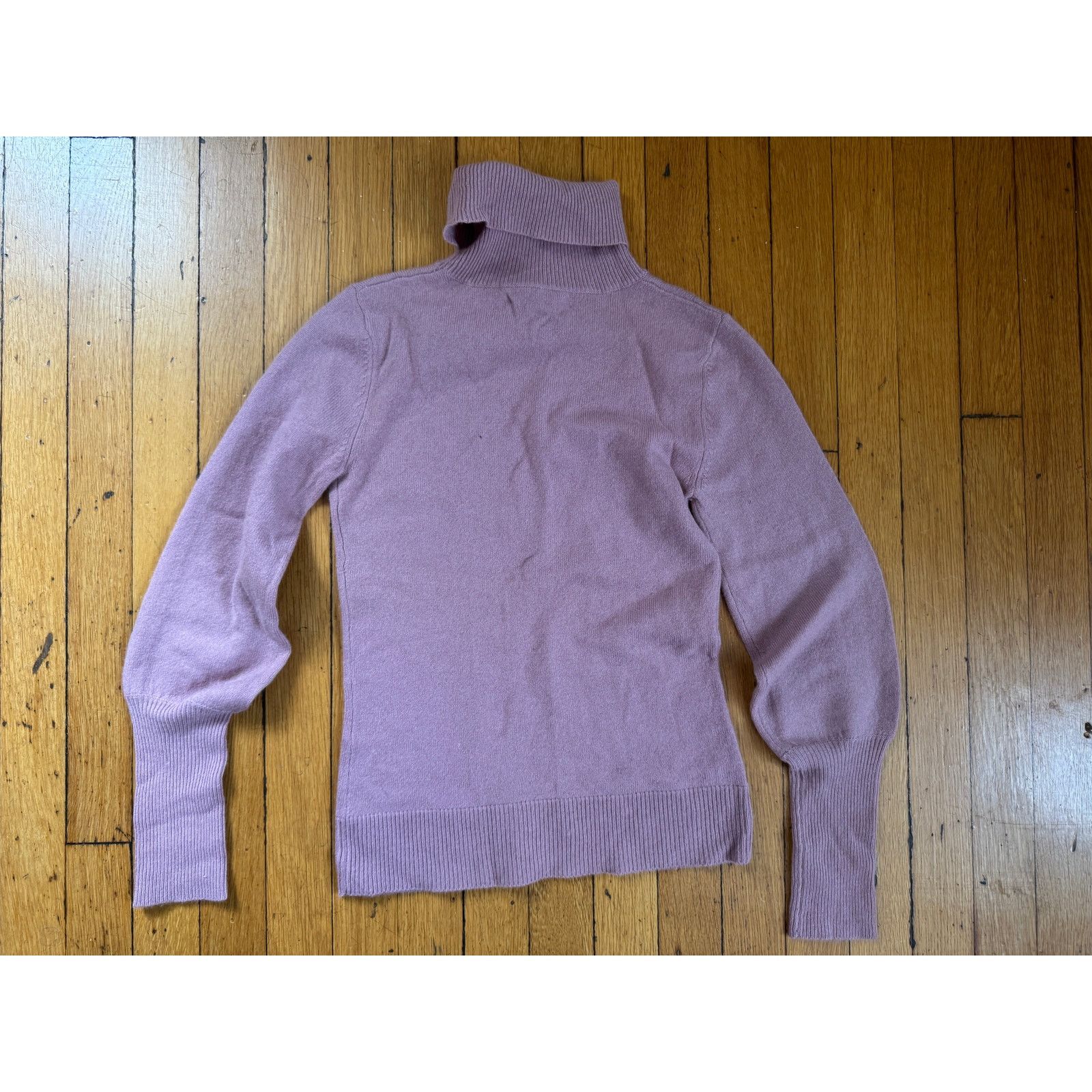 Luxe LUXE Arden B 100% Cashmere Pink Turtleneck Sweater Small Size S / US 4 / IT 40 - 3 Thumbnail