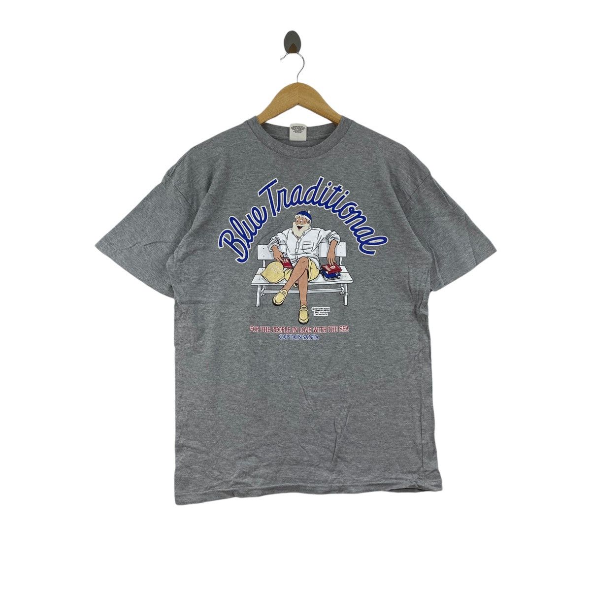 Vintage Vintage CAPTAIN SANTA CLUB 1985 Blue Tradition Print Grey Size US L / EU 52-54 / 3 - 1 Thumbnail