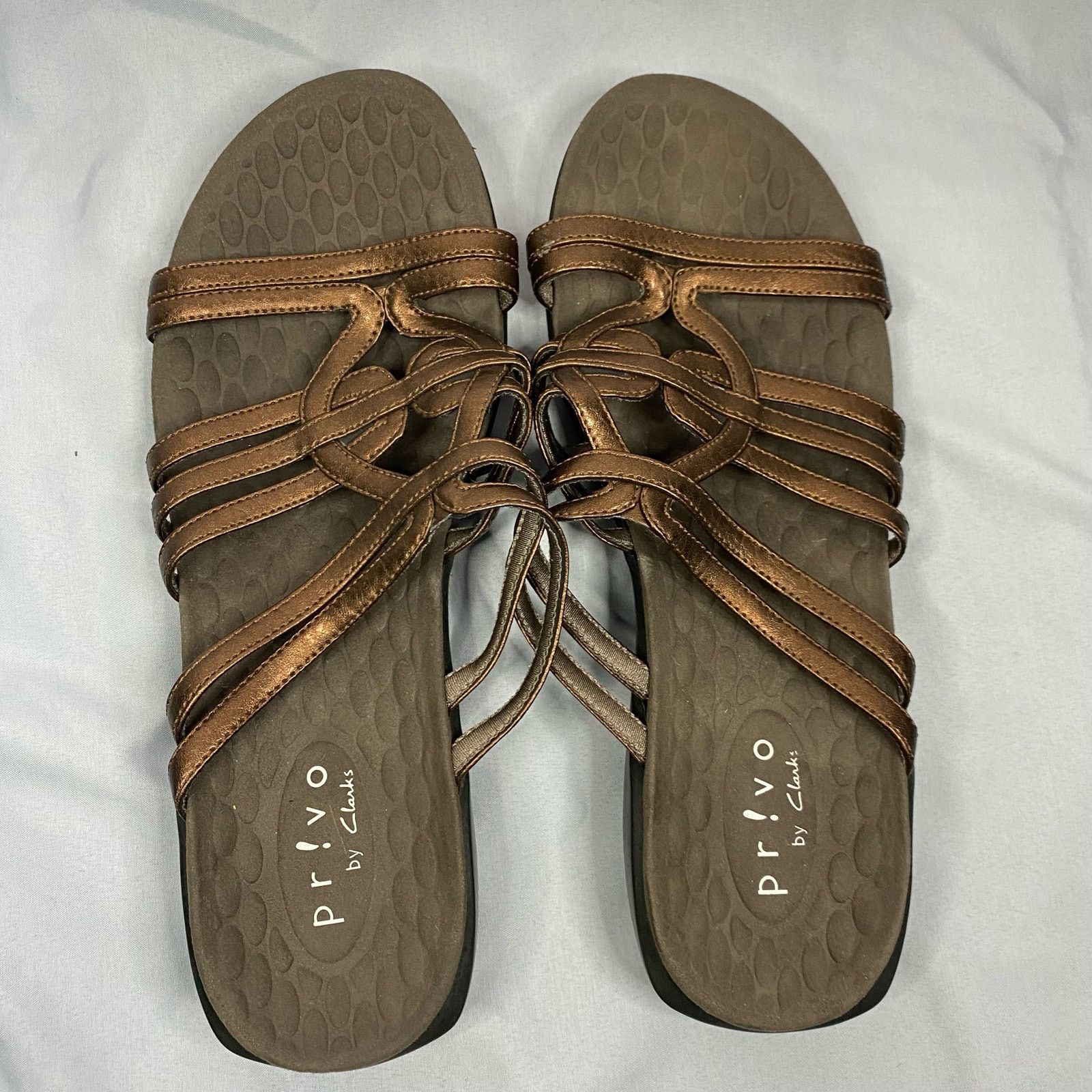 Other PRIVO CLARKS Womens Bronze Slide On Sandles Size 7 Size US 7 / IT 37 - 4 Thumbnail