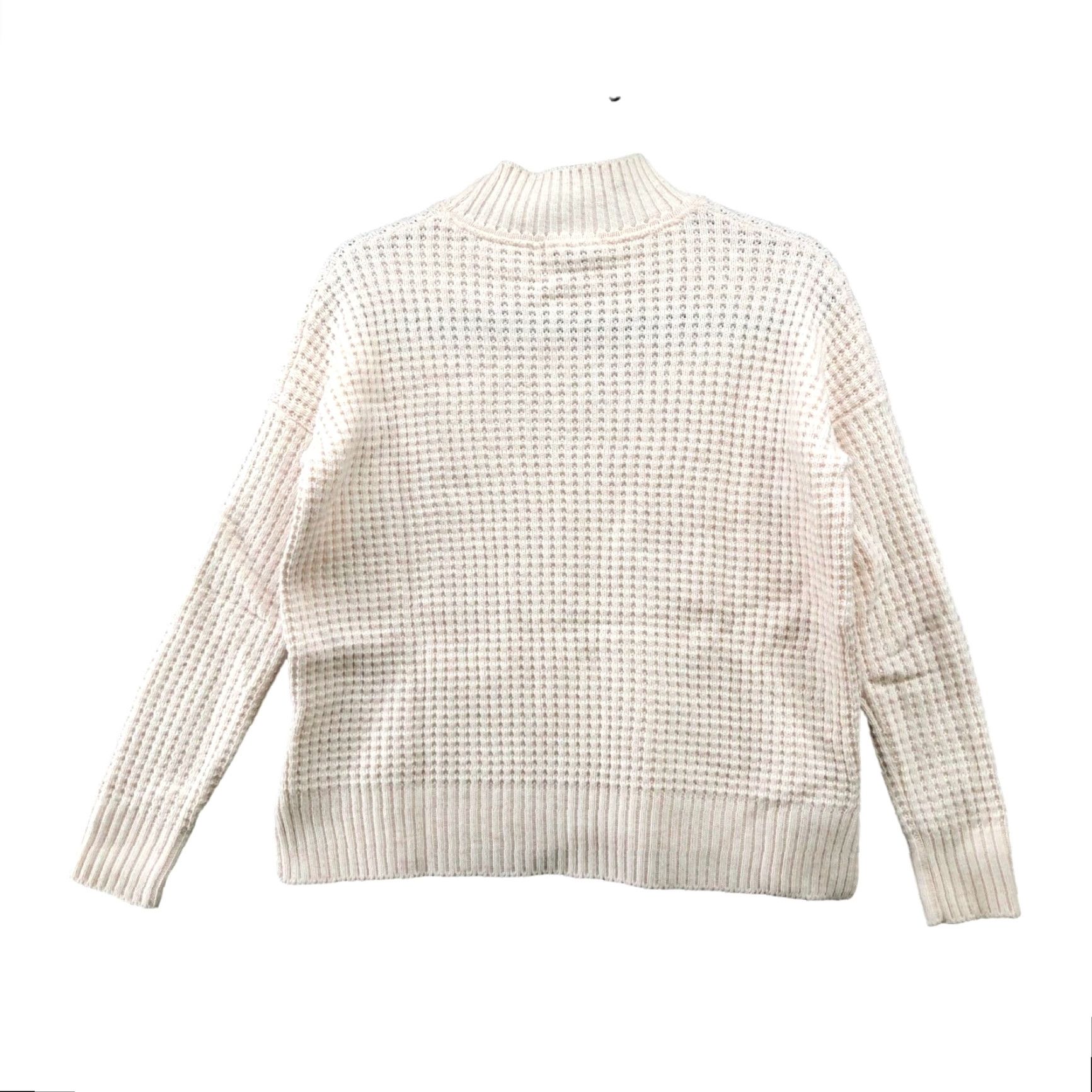 Urban Outfitters VINTAGE Urban Outfitters BDG Waffle Knit Sweater Womens XS Ivory Mock Neck Pullover Long Sleeve Size XS / US 0-2 / IT 36-38 - 2 Thumbnail