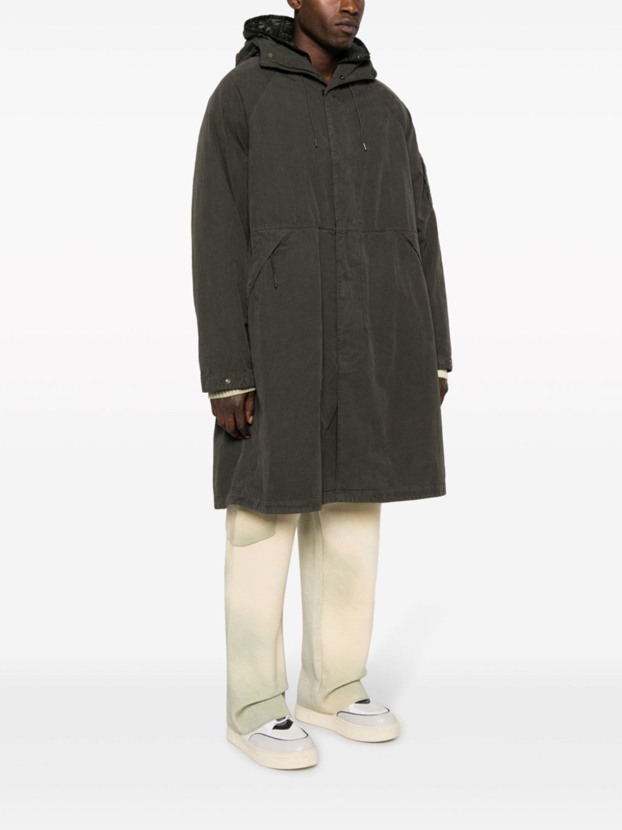 C.P. Company o1y1224 Logo Hooded Parka in Dark Green Size US M / EU 48-50 / 2 - 2 Thumbnail