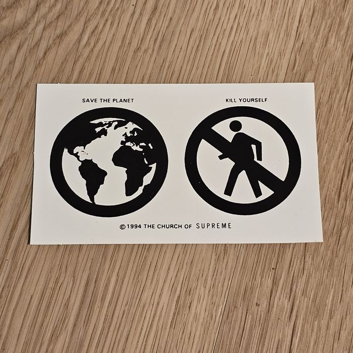 Supreme save hot sale the planet sticker