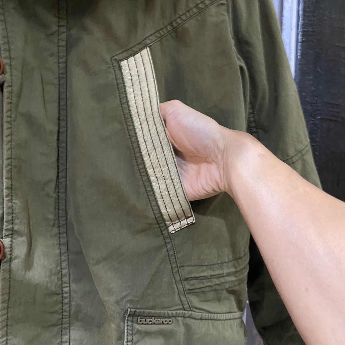 BUCKAROO Buckaroo olive green parka jacket with a faux-fur trim hood Size US M / EU 48-50 / 2 - 12 Thumbnail