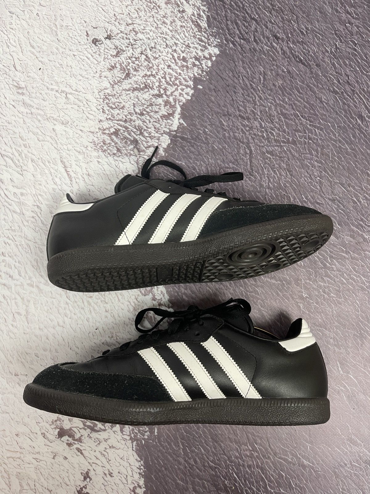Adidas Adidas Samba leather shoes full black Size US 10 / EU 43 - 5 Thumbnail