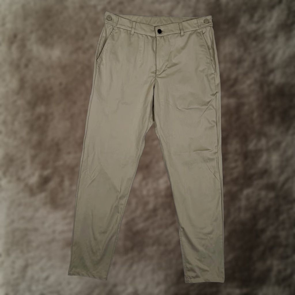 YoungLA YoungLA Chino Pants Mens 34 Beige Slim Tapered Casual Microfiber Stretch Pants Size US 34 / EU 50 - 1 Thumbnail