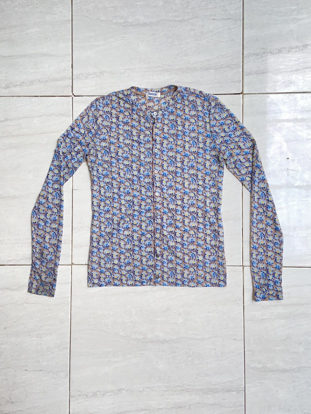 Issey Miyake × Japanese Brand × Zucca ZUCCA Flower Patterned Shirt Size US XS / EU 42 / 0 - 1 Thumbnail