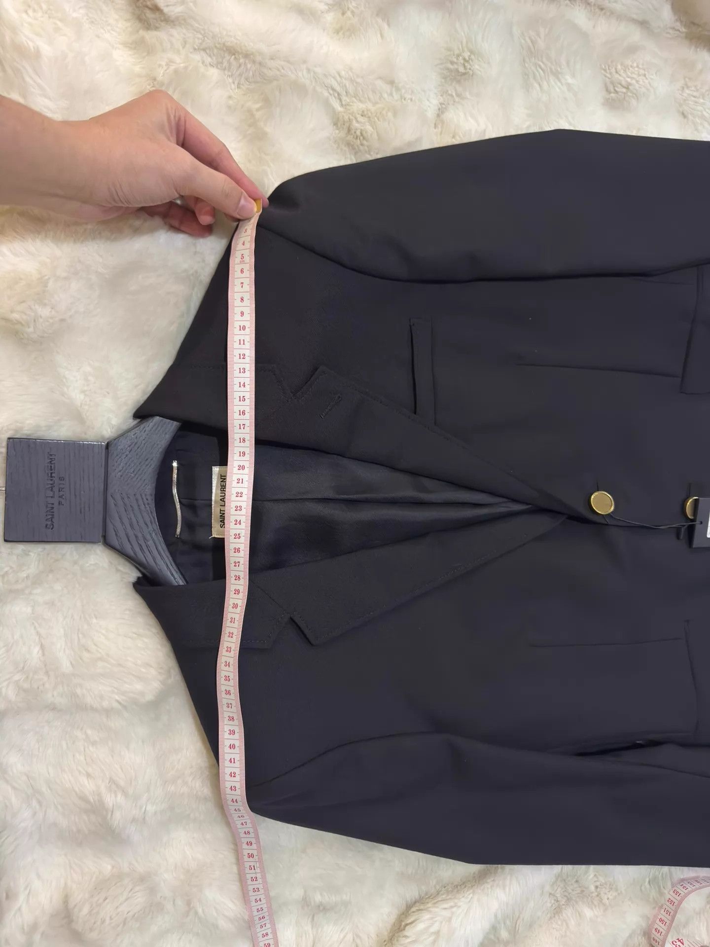 Yves Saint Laurent YSL 1st Year Black Gold Men's Suit 50 New with Tags Size 50R - 5 Thumbnail