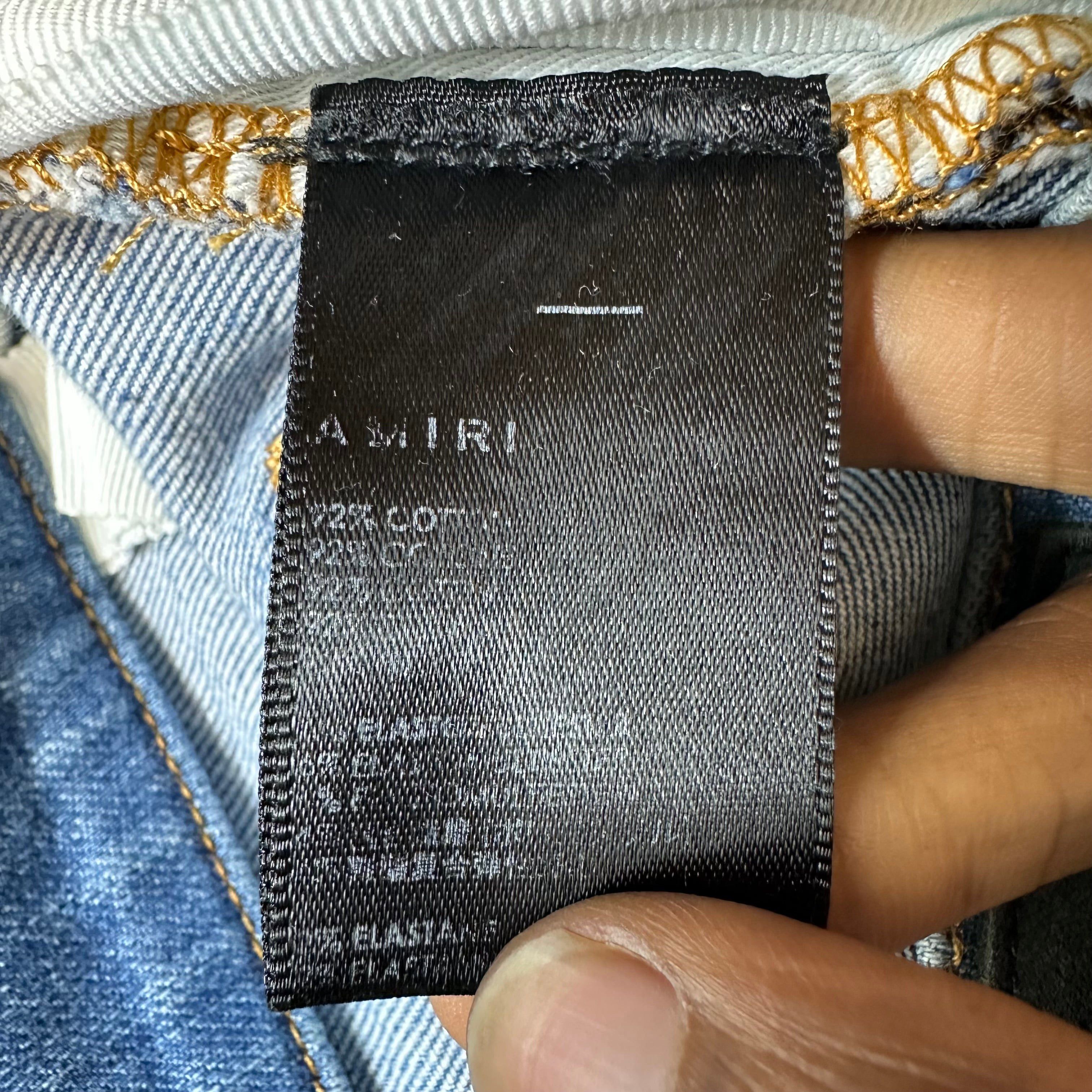 Amiri Amiri MX1 Aloha Patch Blue Denim Jeans Sz 32 Size US 32 / EU 48 - 5 Thumbnail