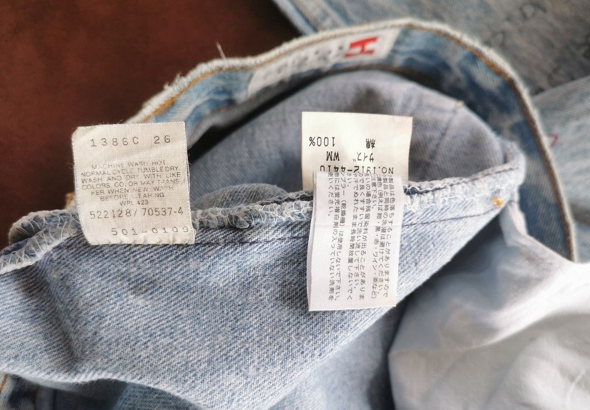 Levi's 90s Vintage Levis 501 Bob Marley Hitomi Handmade Denim Jeans Size US 28 / EU 44 - 13 Thumbnail