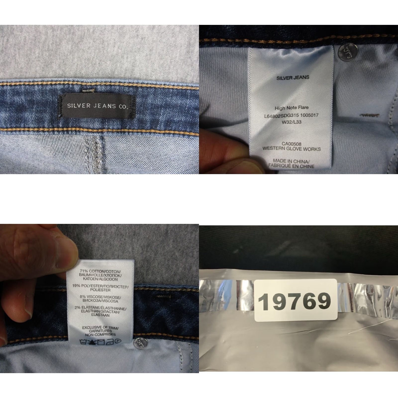 Silver Jeans Co. Silver Jeans Co High Note Flare Jeans Womens W32/L33 Blue Medium Wash Denim Flared Pockets Stretch 5-Pocket Zip Fly Button Womens Jeans Size 24" / US 00 / IT 34 - 9 Thumbnail