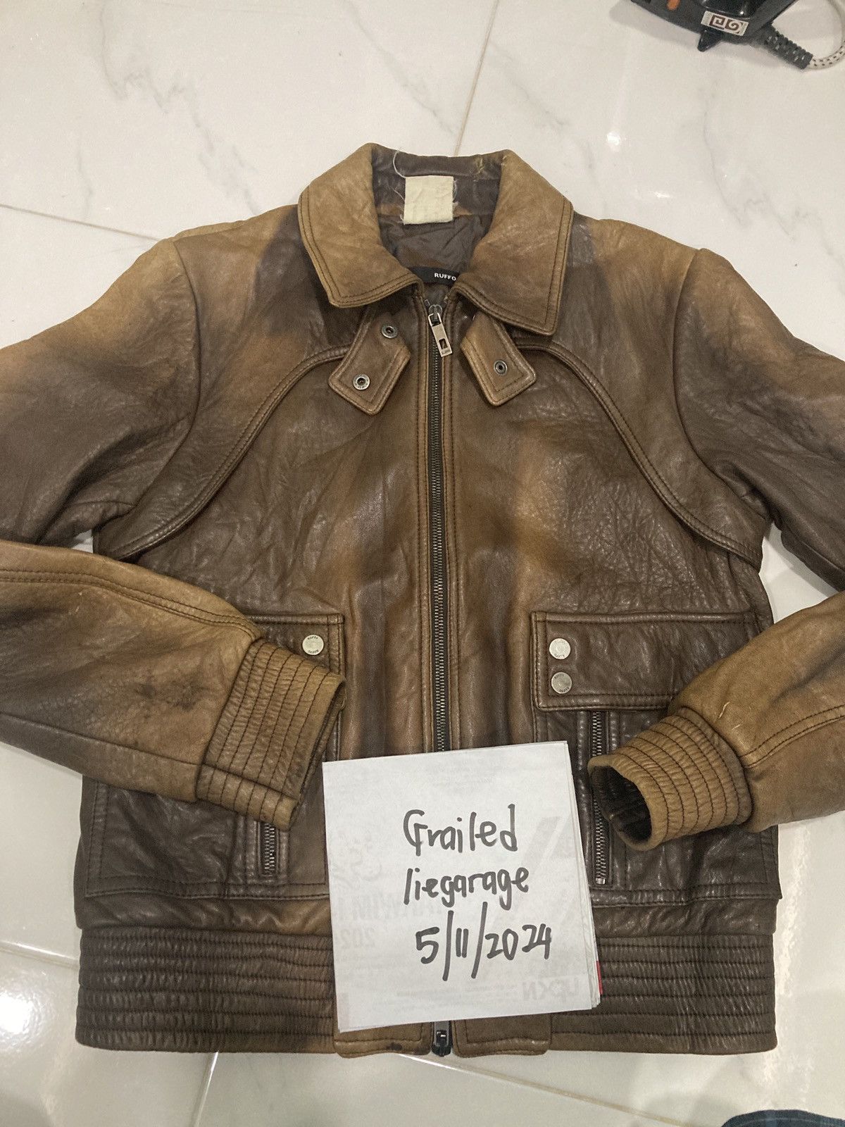 Raf Simons × Ruffo Research Ruffo leather jacket | Grailed