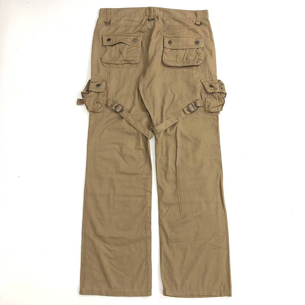 If Six Was Nine × Japanese Brand × LOWBOX Vintage Y2K Lowbox Bondage Double Knee Cargo Pants Size US 34 / EU 50 - 21 Thumbnail