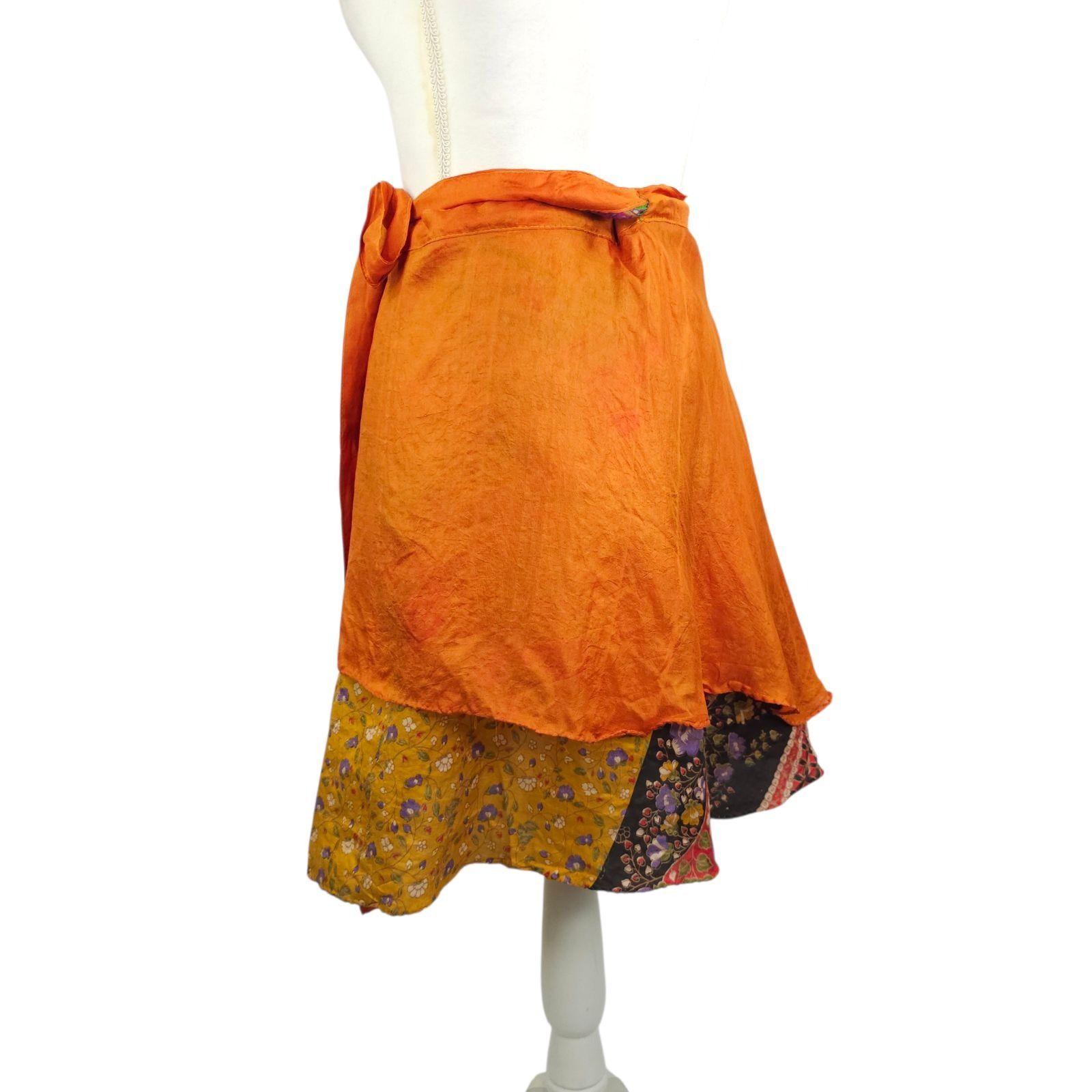 Other Kariza Vintage Wrap Skirt OSFM Silk Blend Boho Indie Fairy Size 24" / US 00 / IT 34 - 4 Thumbnail