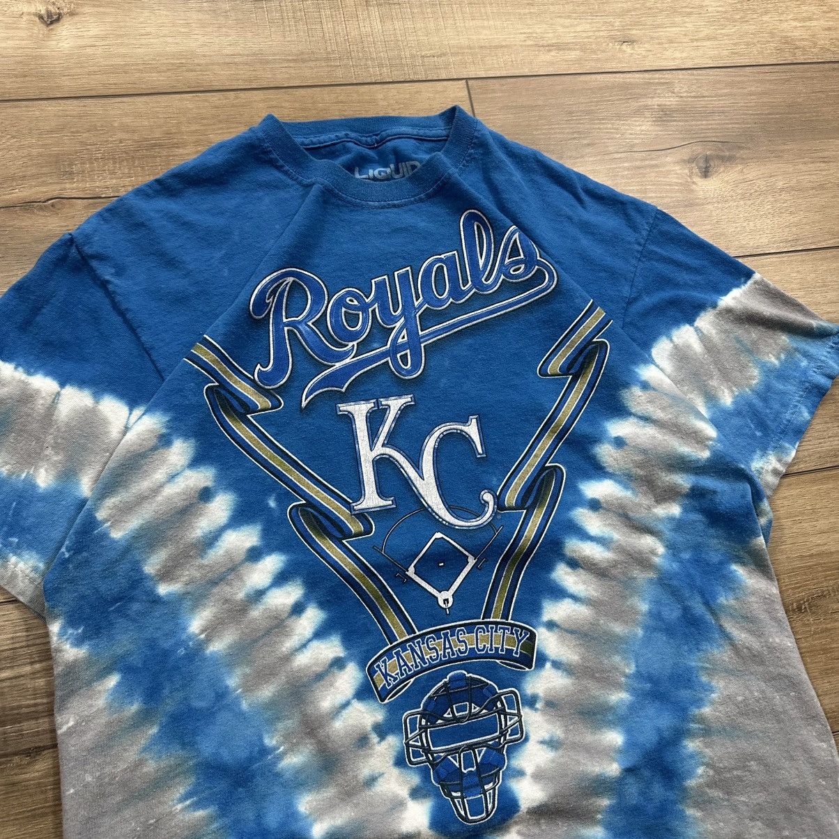 Liquid Blue Liquid Blue Kansas City Royals MLB Blue Tie Dye Graphic Tee Size US M / EU 48-50 / 2 - 4 Thumbnail