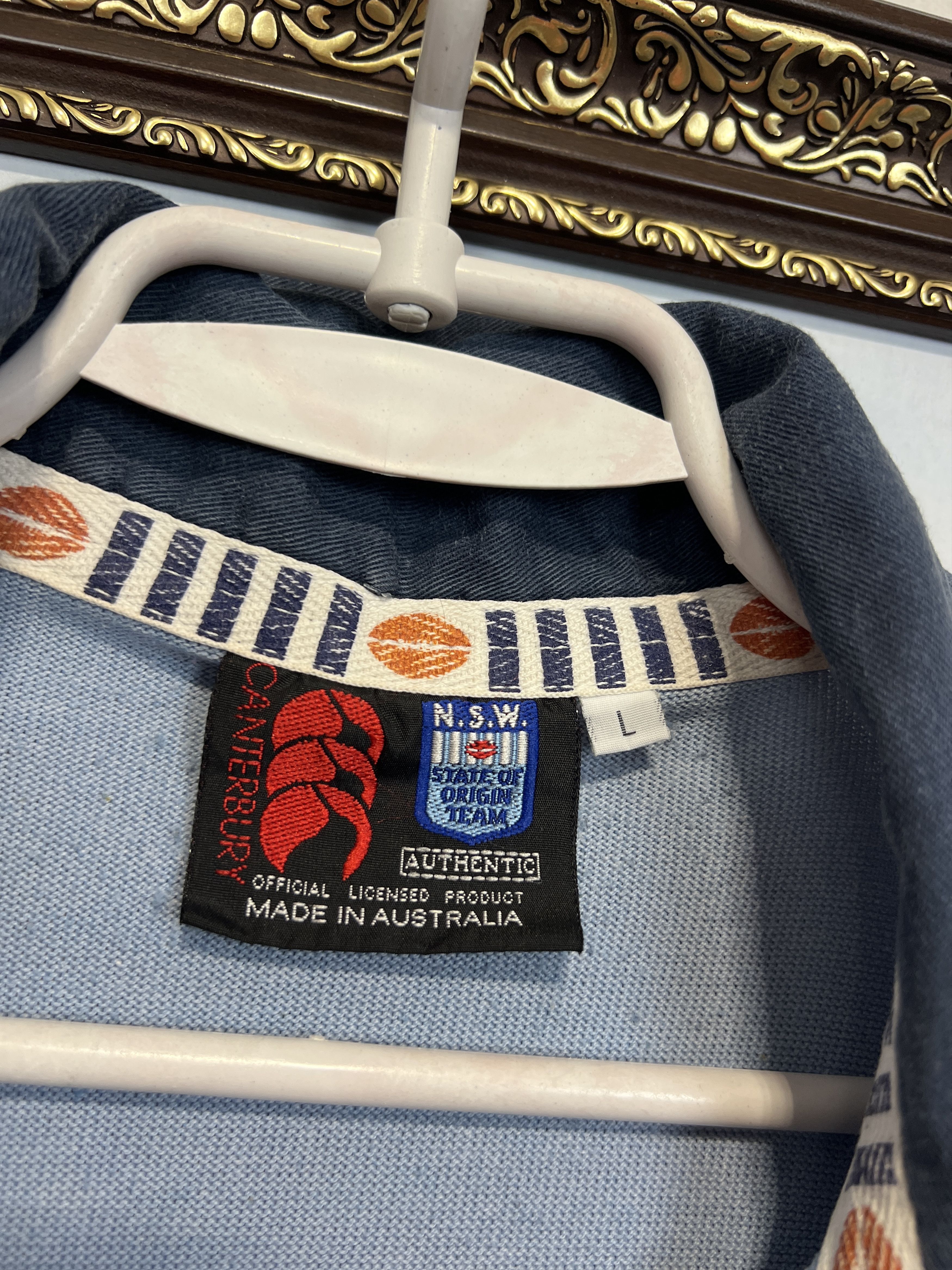 Vintage New South Wales Blues State of Origin Rugby Jersey Shirt Size US L / EU 52-54 / 3 - 7 Thumbnail