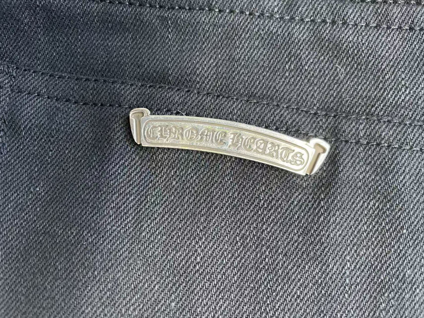 Chrome Hearts Chrome Hearts Black Flame Knee Jeans Size 31" - 9 Thumbnail