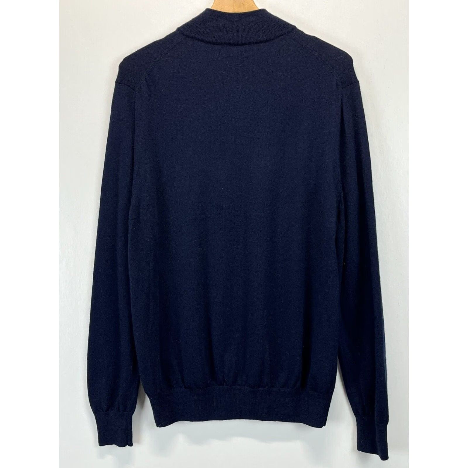 Brooks Brothers Brooks Brothers Merino Wool Pullover Sweater Mens XL Navy Blue 1/4 Zip Preppy Style Size US XL / EU 56 / 4 - 3 Thumbnail