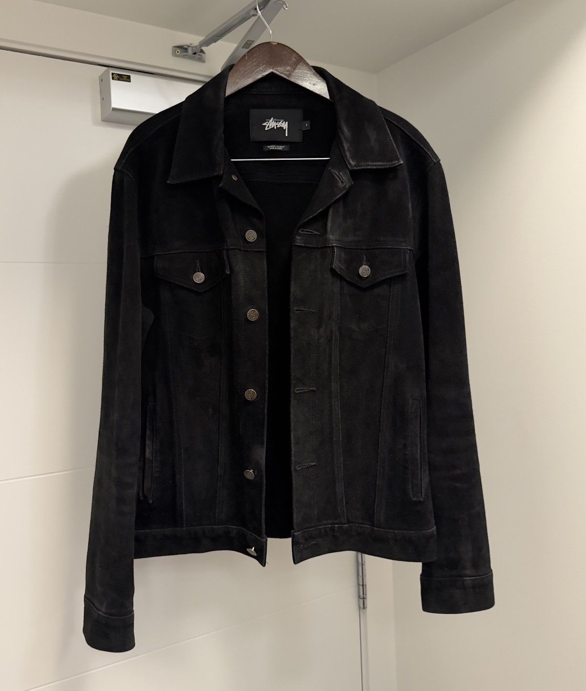 Stussy Stüssy Black Suede Trucker Jacket L – Hand Painted Size US L / EU 52-54 / 3 - 2 Thumbnail