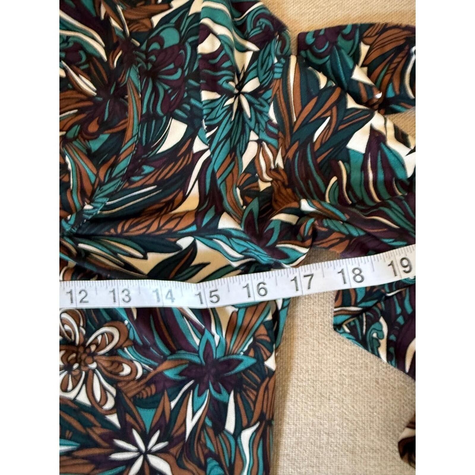 Other Laundry by Shelli Segal Floral Wrap Dress Long Sleeve 0 Size XS / US 0-2 / IT 36-38 - 5 Thumbnail
