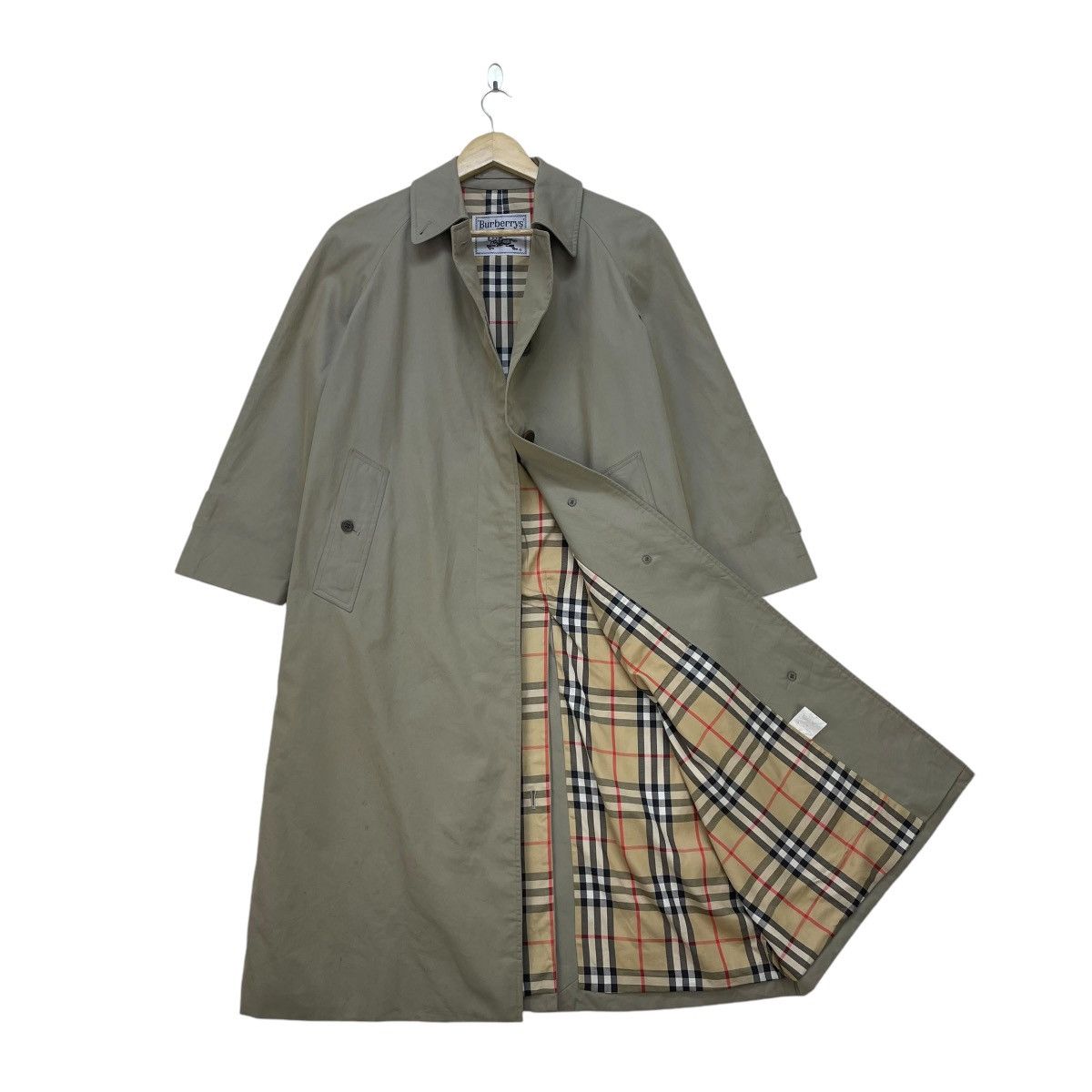 Burberry × Vintage 💥Authentic Burberrys 90s Trench Nova Check Coat Jacket Size S / US 4 / IT 40 - 1 Thumbnail