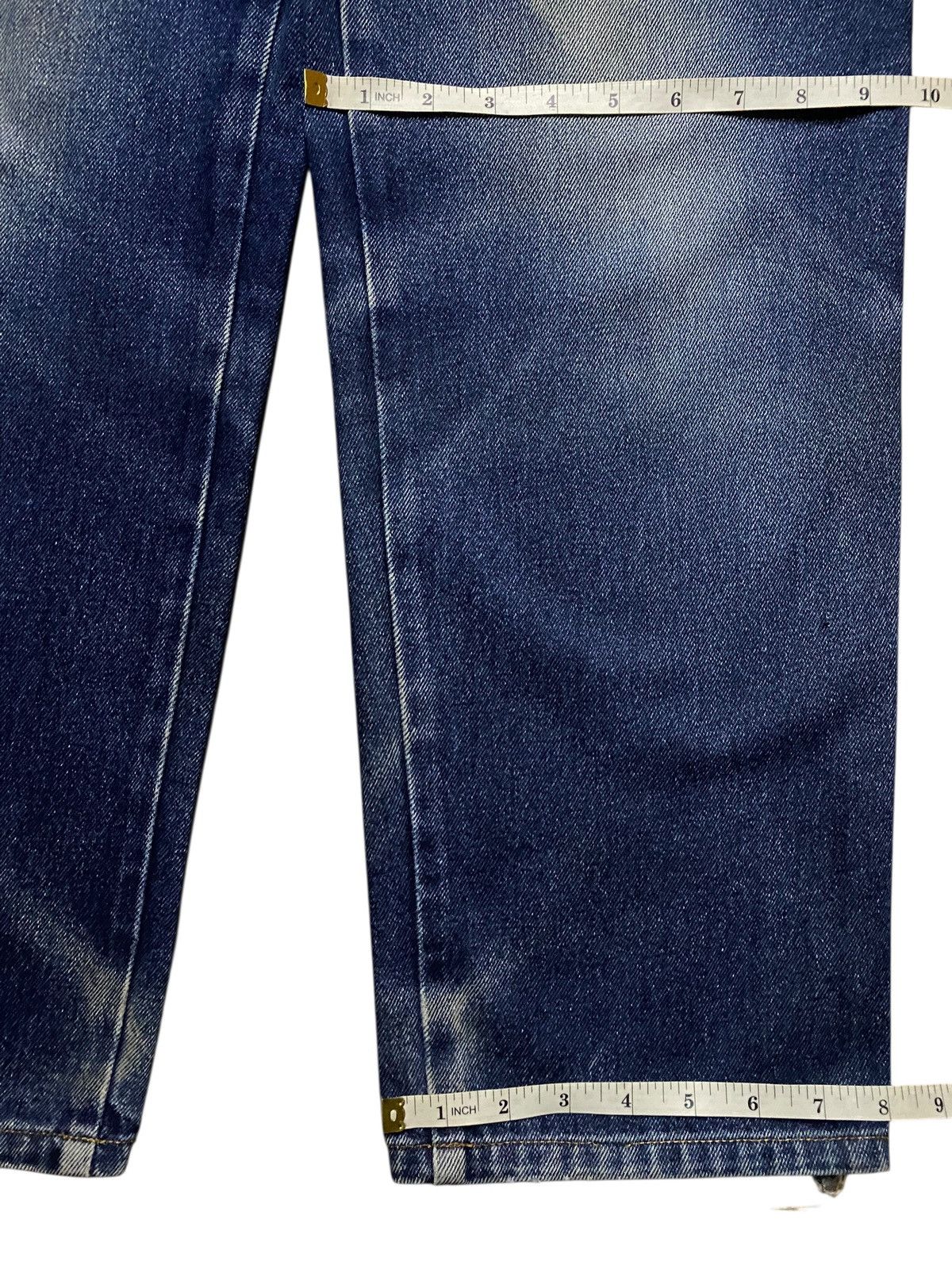 Zanetti Vintage Zanobetti Blue Wash Embroidery Pocket Loose Jeans Size US 31 - 15 Thumbnail