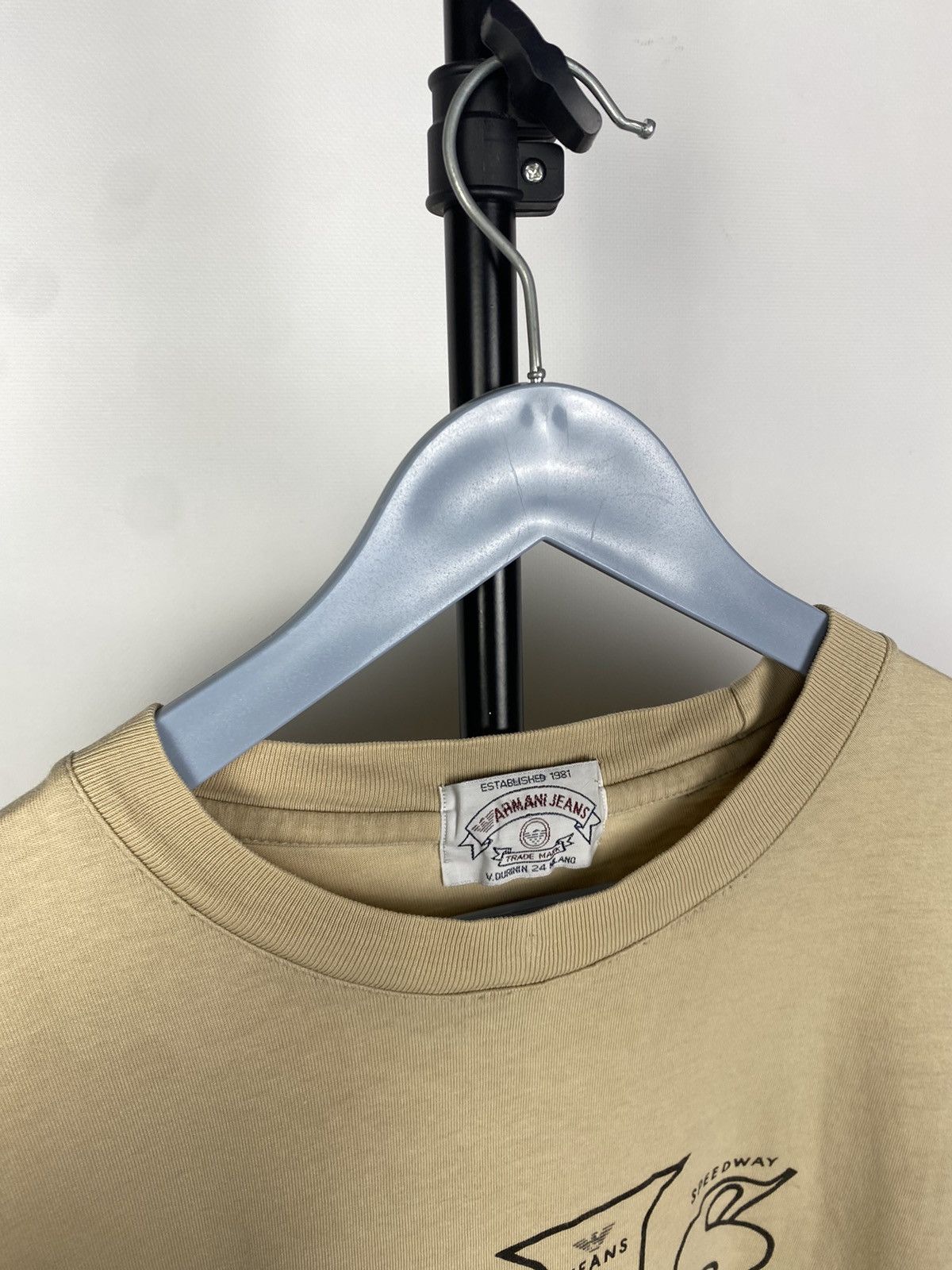 Armani × Vintage Y2K Big Logo Armani T-shirt Avant Garde Streetwear VTg Size US M / EU 48-50 / 2 - 5 Thumbnail