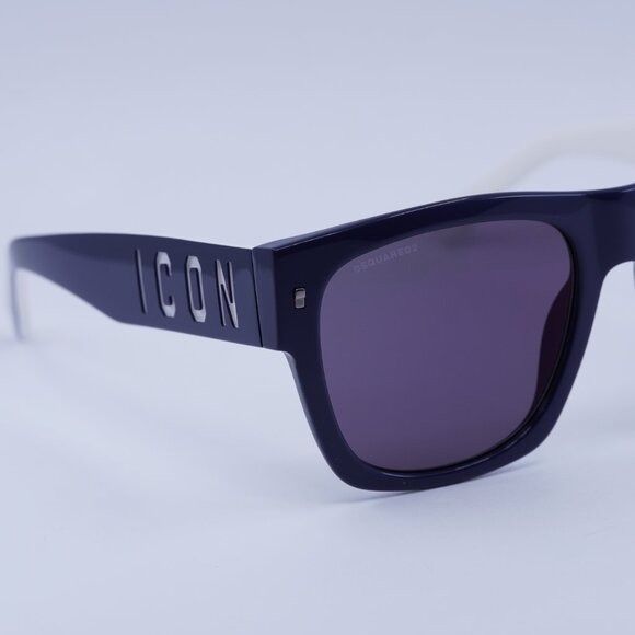Dsquared2 🕶️ New Dsquared2 ICON 0004/S 00JU XT Blue Sunglasses Size ONE SIZE - 3 Thumbnail