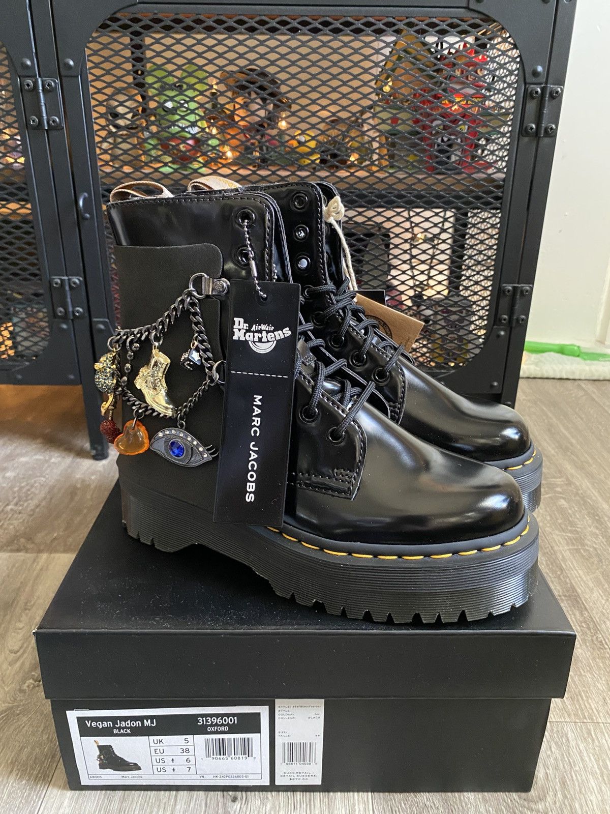 Marc Jacobs MARC JACOBS BLACK KIKI PLATFORM BOOTS HEAVEN