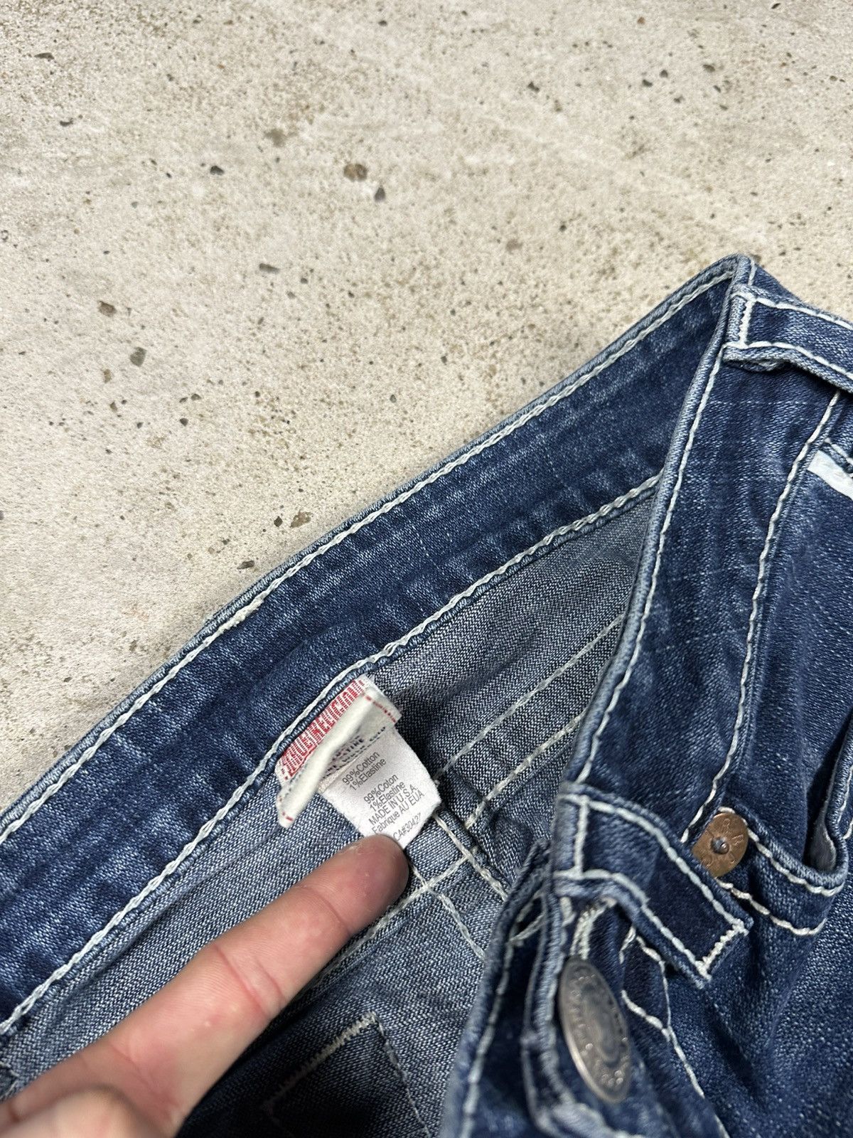 True Religion × Vintage Vintage Y2K True Religion Bobby Big T Flare Denim Pants Jean Size US 27 - 11 Thumbnail
