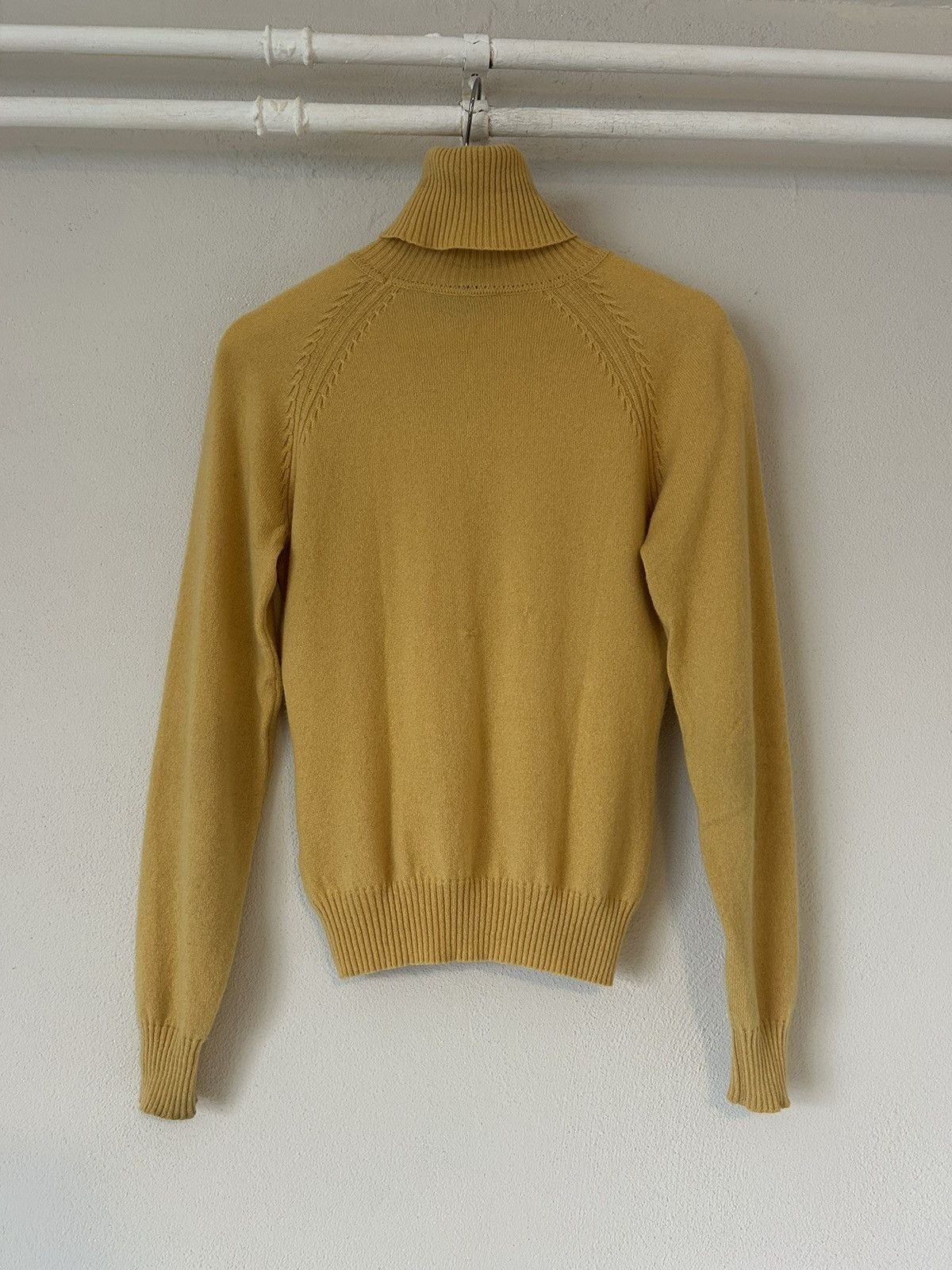 Loro Piana 100% Cashmere Mustard Yellow Turtleneck Sweater - Size 38 Size XS / US 0-2 / IT 36-38 - 7 Thumbnail