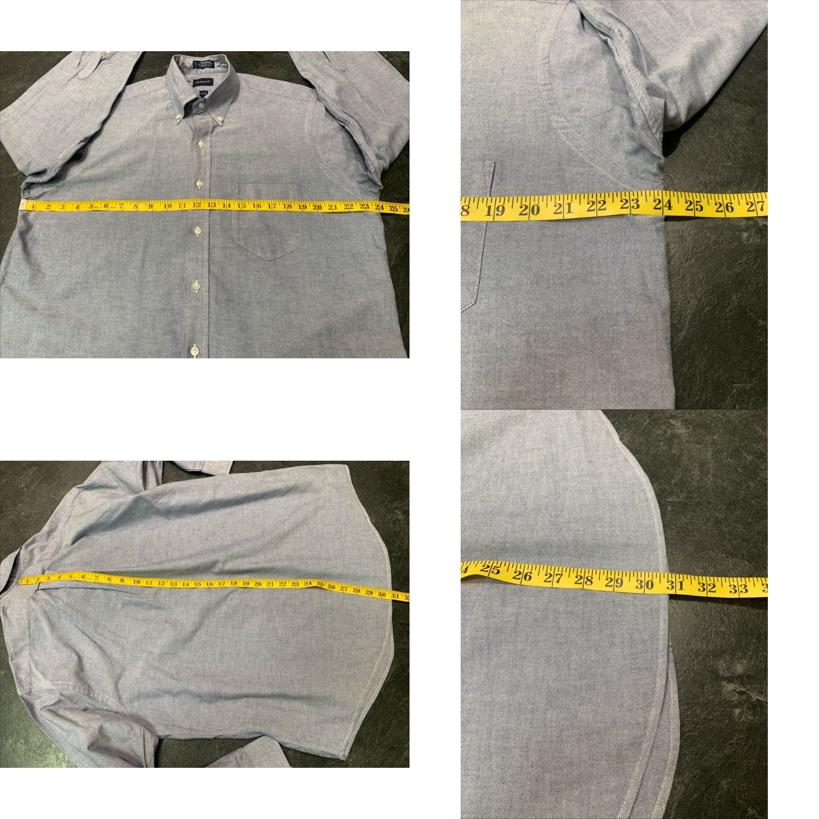 Gant Gant Shirt Men 17-34 Light Blue Purebred Broadcloth Button Up Oxford Size US XL / EU 56 / 4 - 8 Thumbnail
