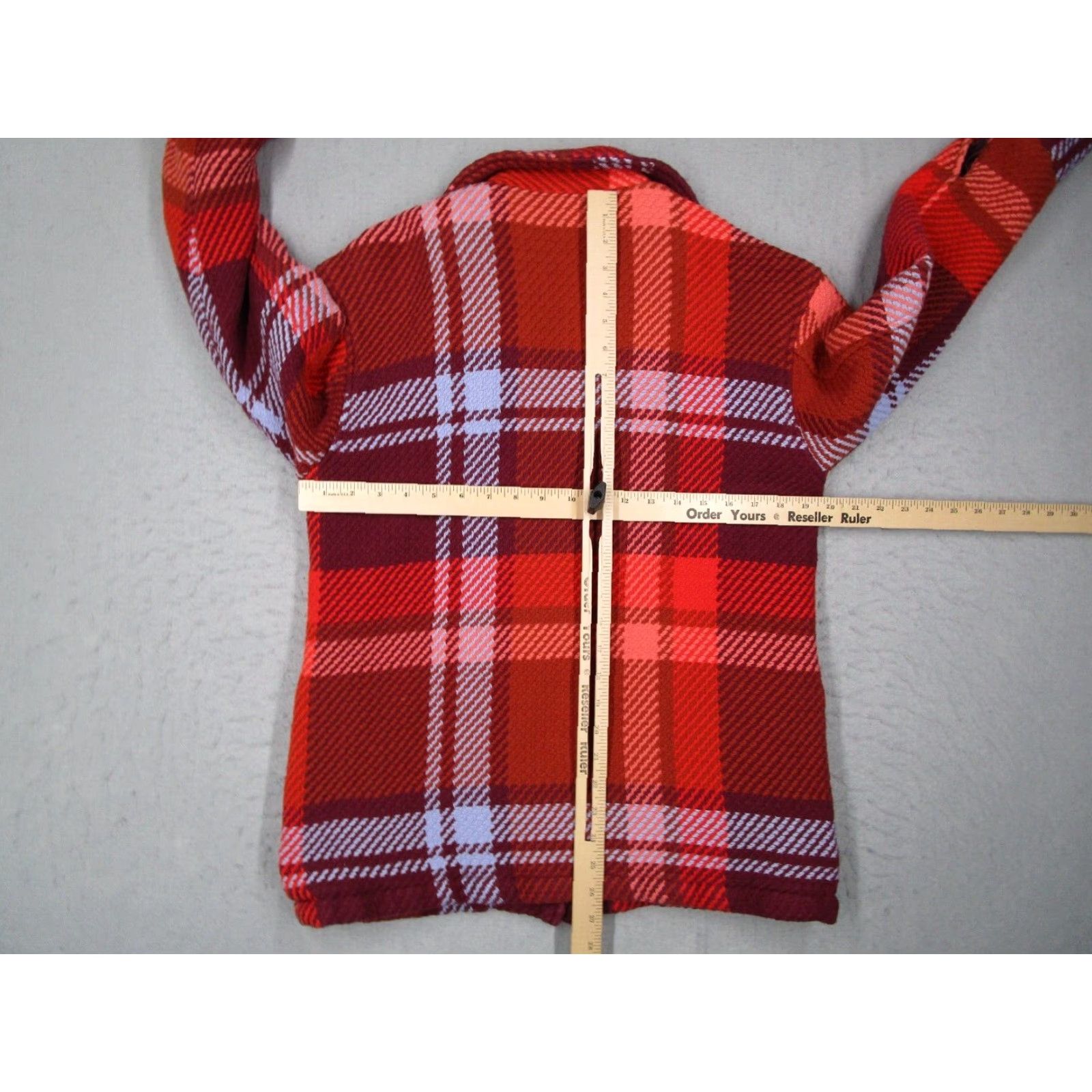 Outerknown Outerknown Jacket Women XS Red Cloud Weave Button Up Shacket Organic Size XS / US 0-2 / IT 36-38 - 6 Thumbnail