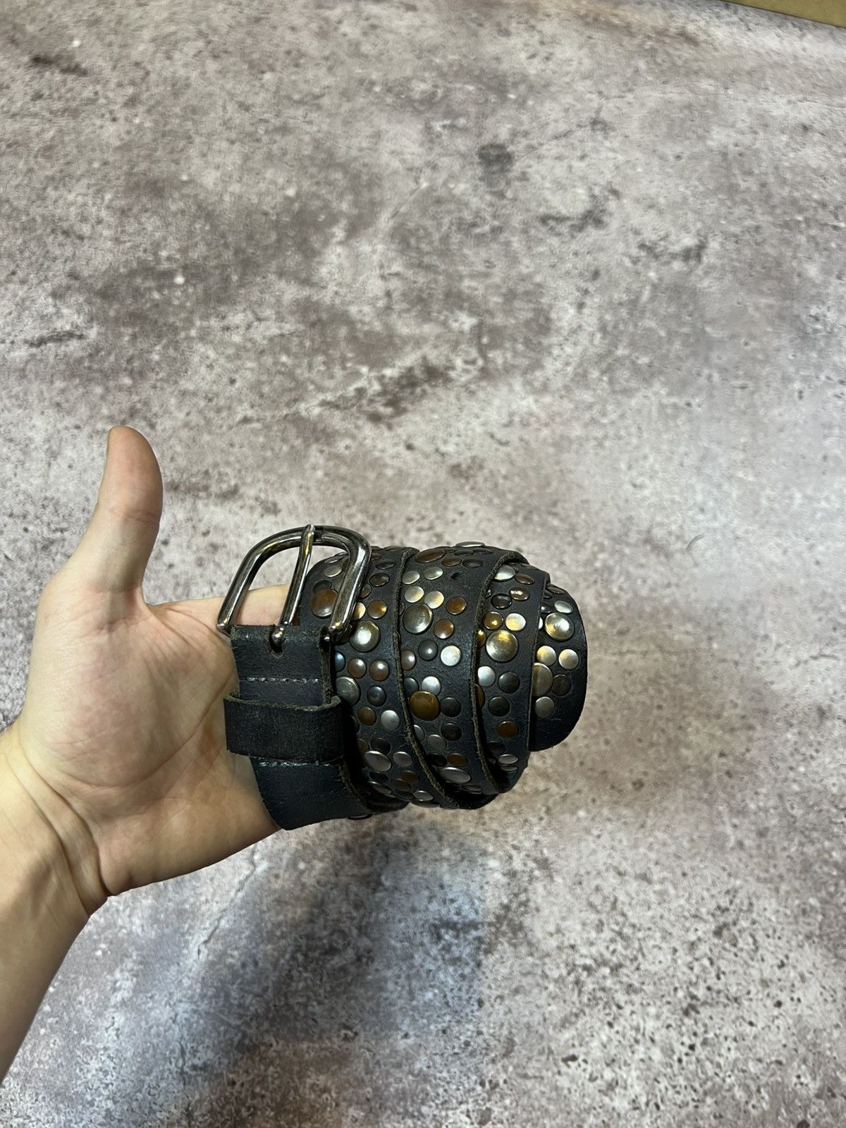 Japanese Brand 00ʼS NUMBER NINE STYLE JAPAN LEATHER Y2K BELT ARCHIVE Size ONE SIZE - 4 Thumbnail