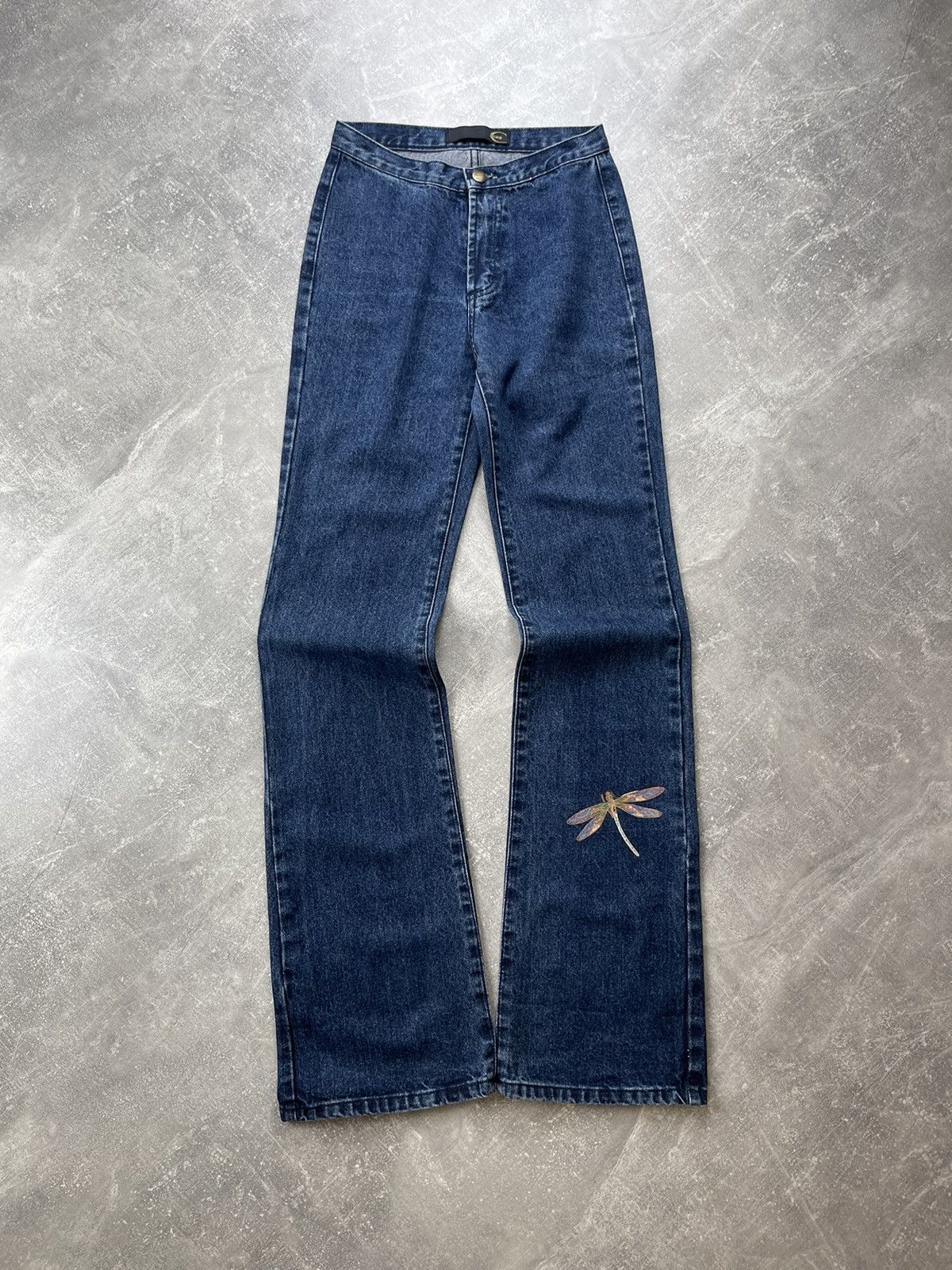 Just Cavalli × Roberto Cavalli Just Cavalli Roberto Cavalli Butterfly Pattern Flared Jeans Size 26" / US 2 / IT 38 - 2 Thumbnail