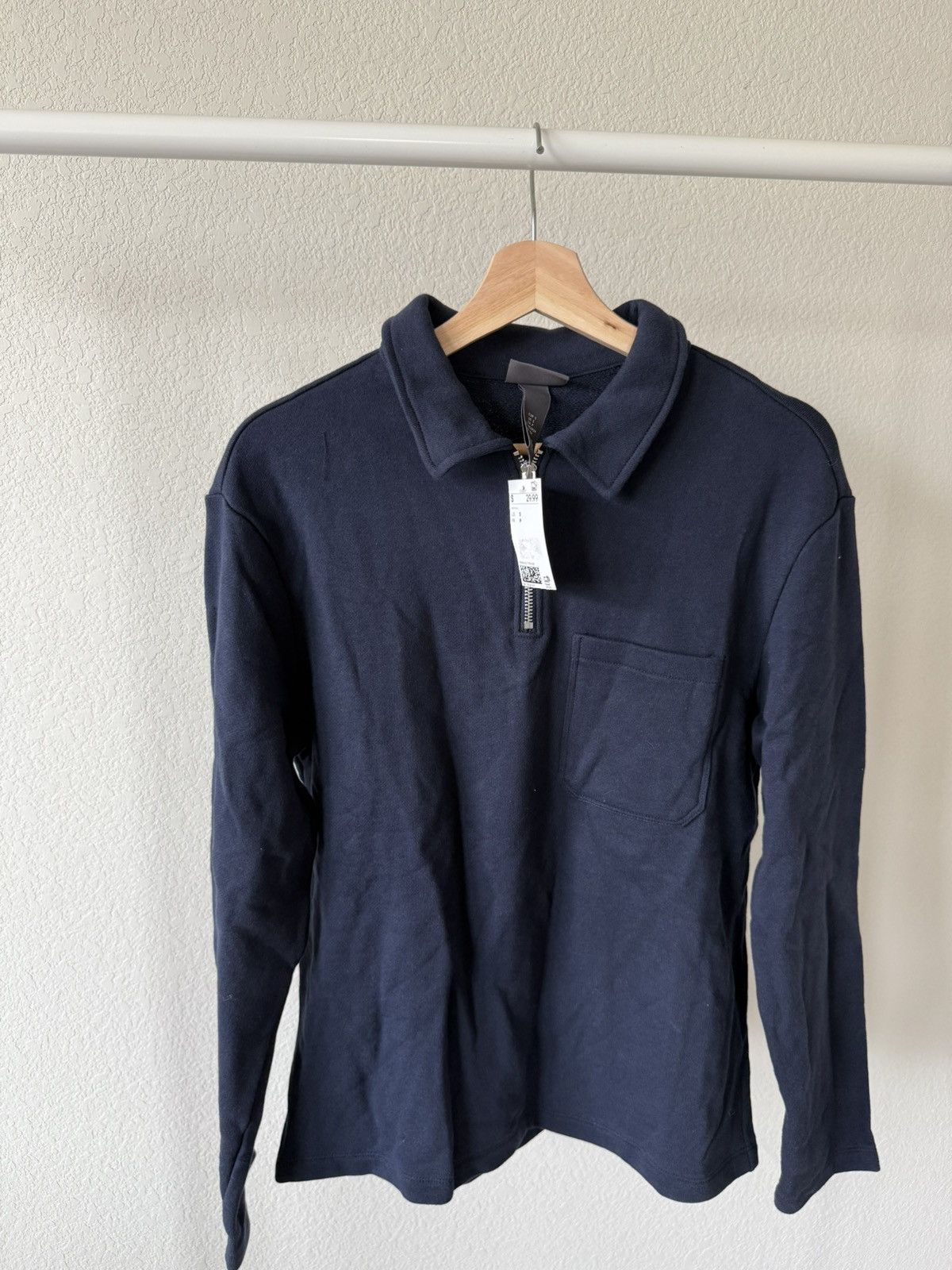 H&M 1/4 Zip Sweater with Collar and Front Pocket Size US S / EU 44-46 / 1 - 1 Thumbnail