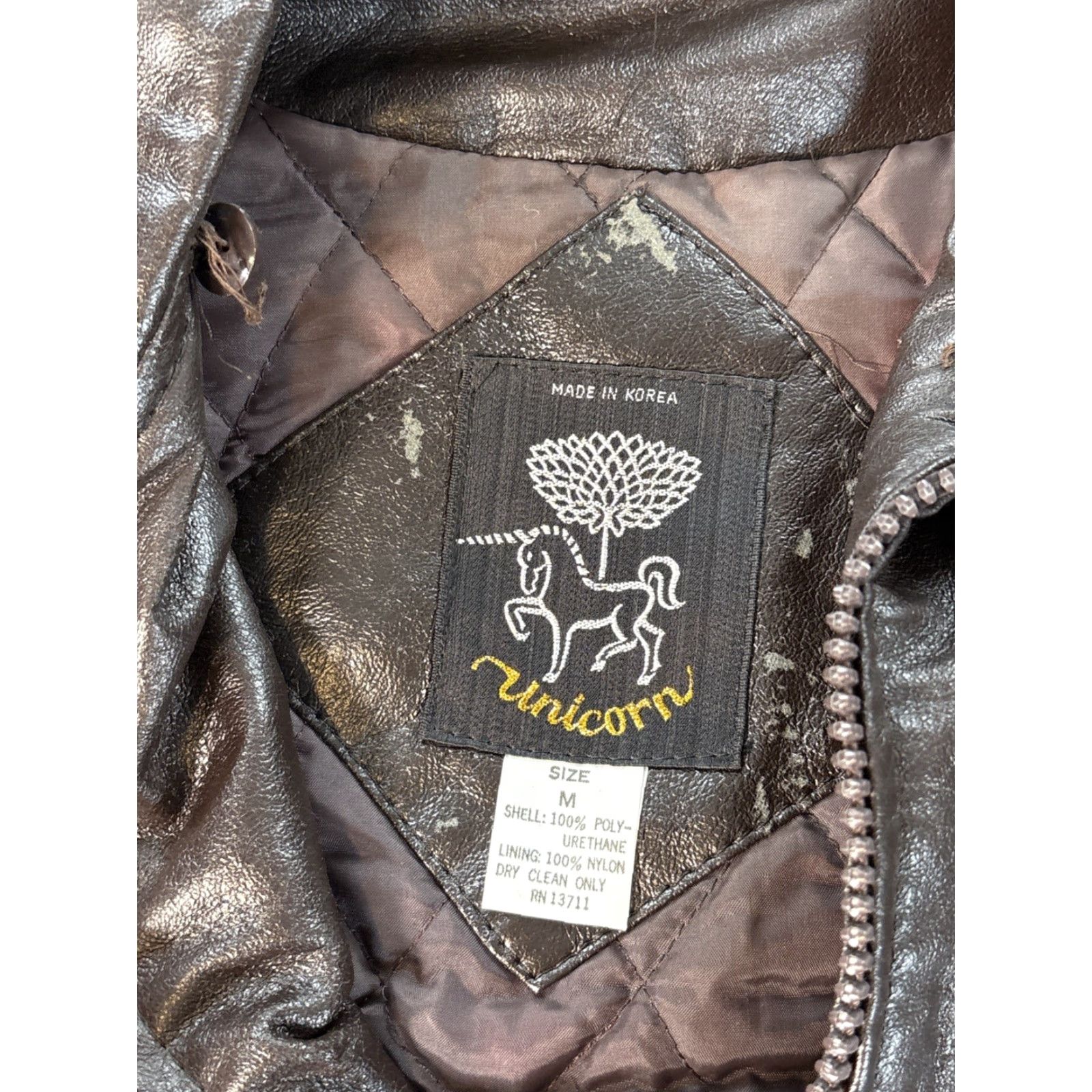 Vintage VINTAGE Unicorn Leather Jacket Womens Medium Brown Satin Bomber Zip 70s A2 Size M / US 6-8 / IT 42-44 - 4 Thumbnail