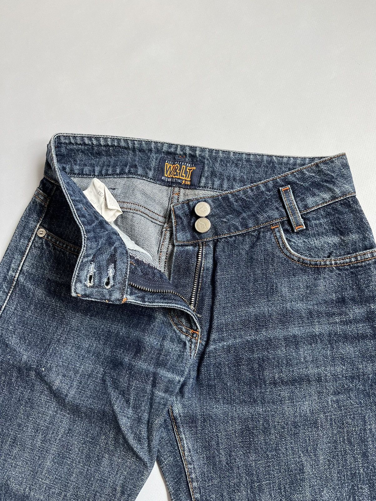 Walter Van Beirendonck Walter Van Beirendonck Wild & Lethal Dark Blue Denim Jeans Size 26" / US 2 / IT 38 - 3 Thumbnail