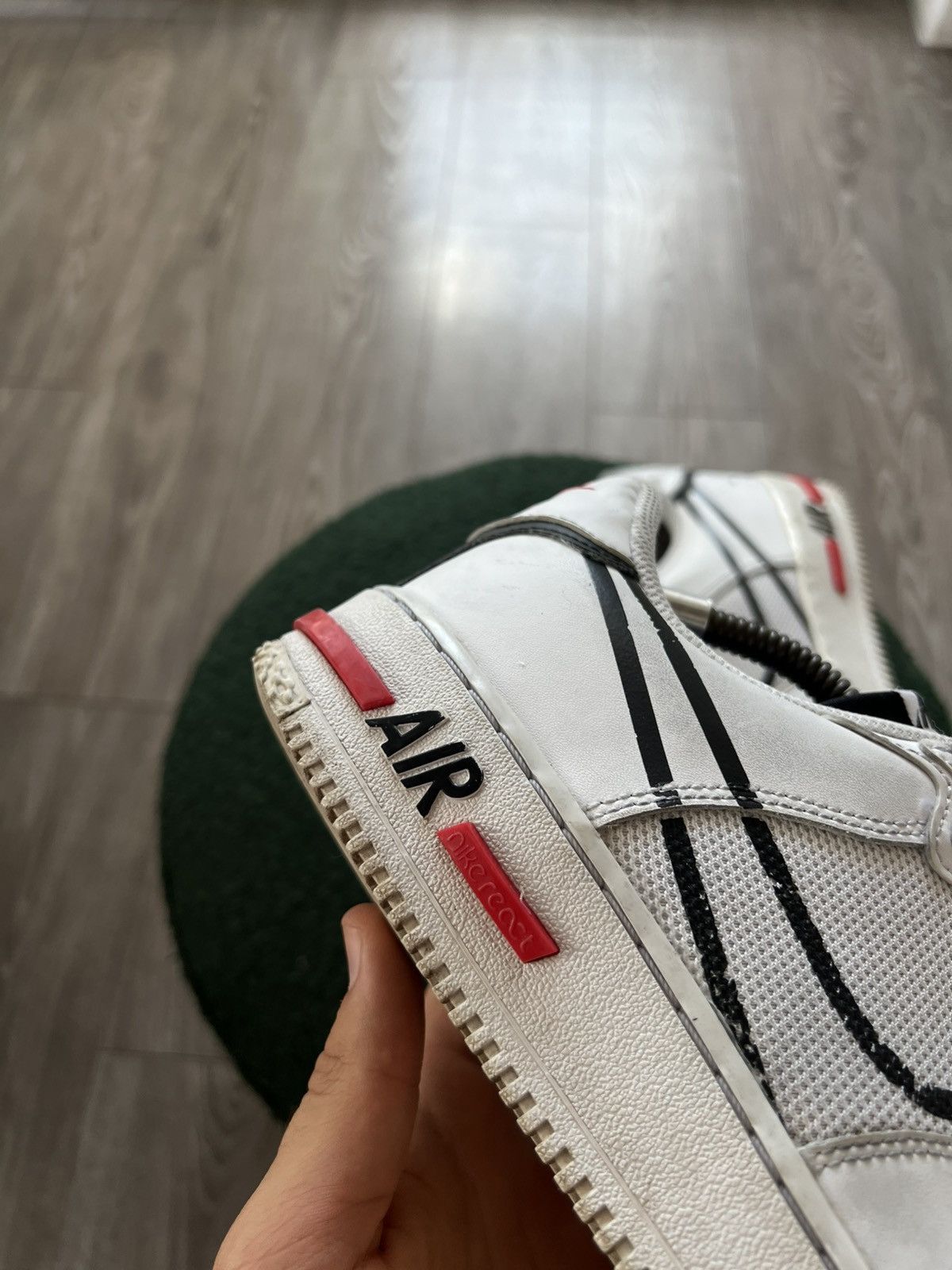 Nike ‼️Nike Air Force 1 Over Swoosh X React System Opium Sneakers Size US 8.5 / EU 41-42 - 10 Thumbnail