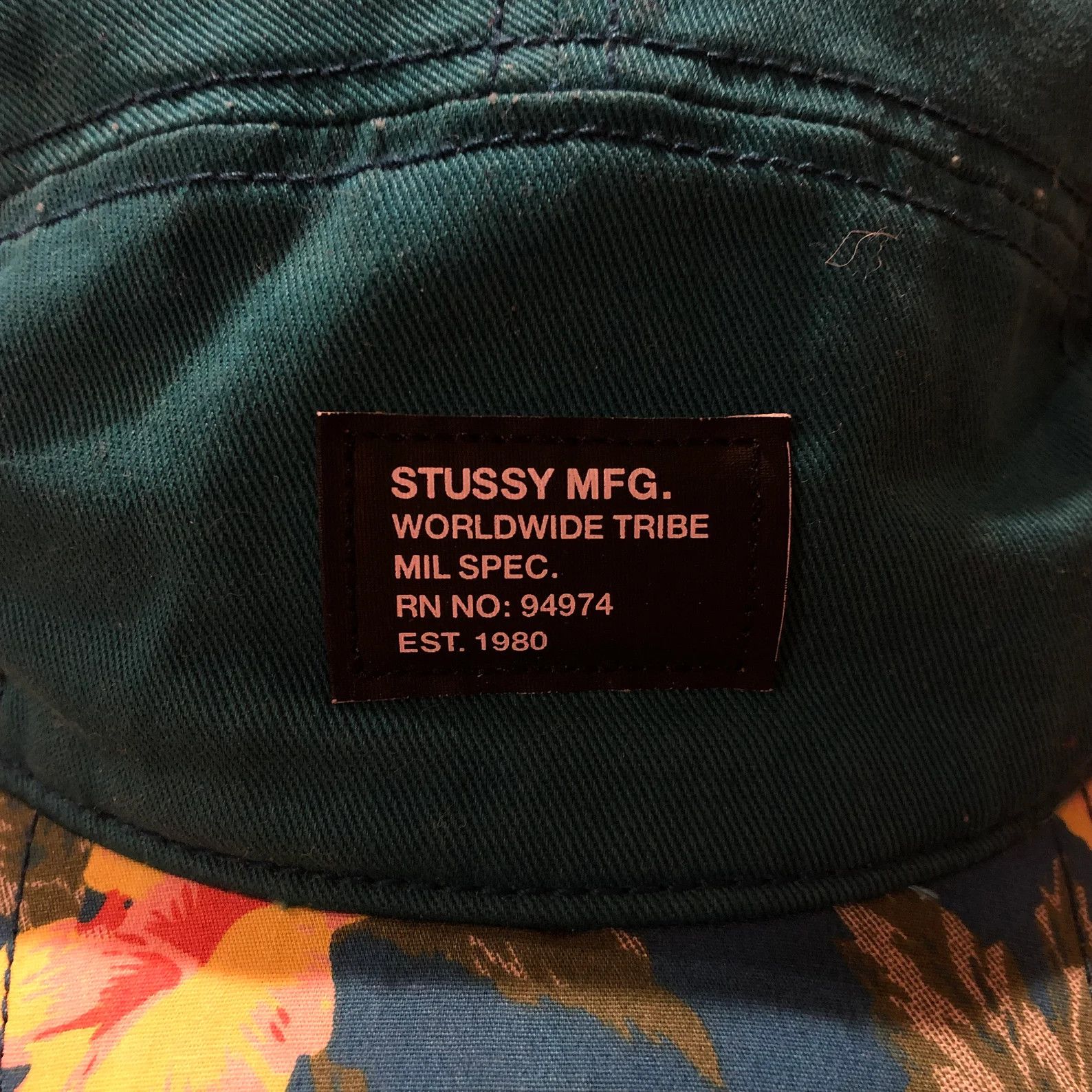 Stussy VINTAGE STUSSY Floral Camp Cap 5-Panel Hat Cap Size ONE SIZE - 4 Thumbnail