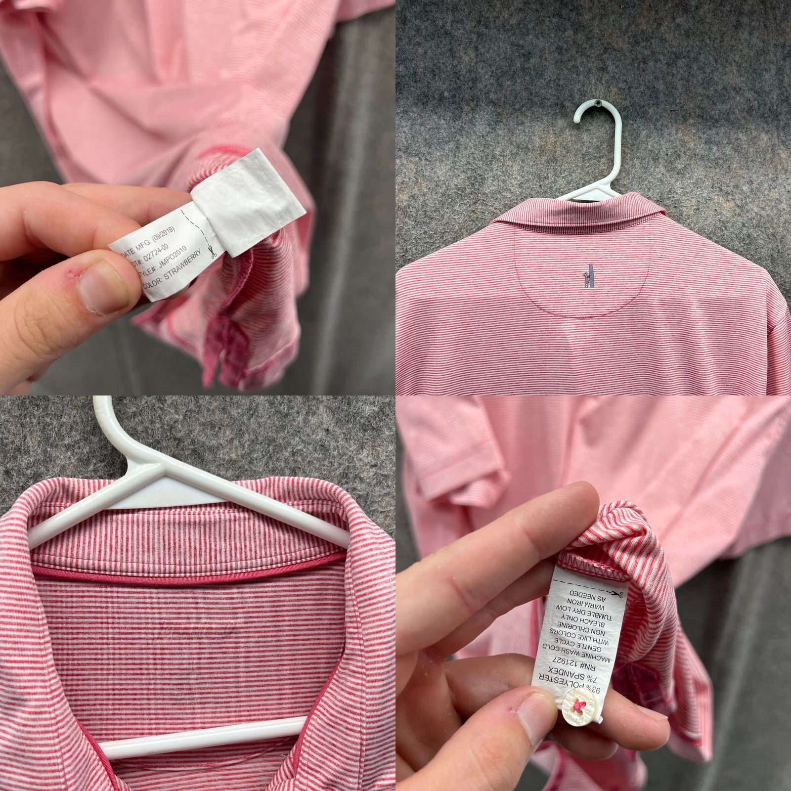johnnie-O Johnnie-O Polo Shirt Men Large Pink Striped Honda Classic Size US L / EU 52-54 / 3 - 8 Thumbnail