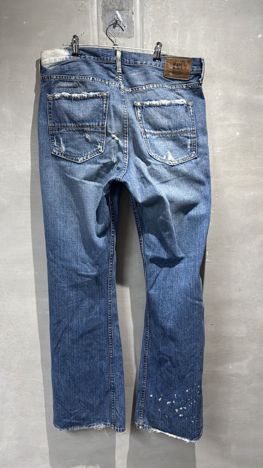 Ruehl No. 925 Ruehl 925 Distressed Boot Cut Paint Splatter Denim Jeans Size US 35 - 9 Thumbnail