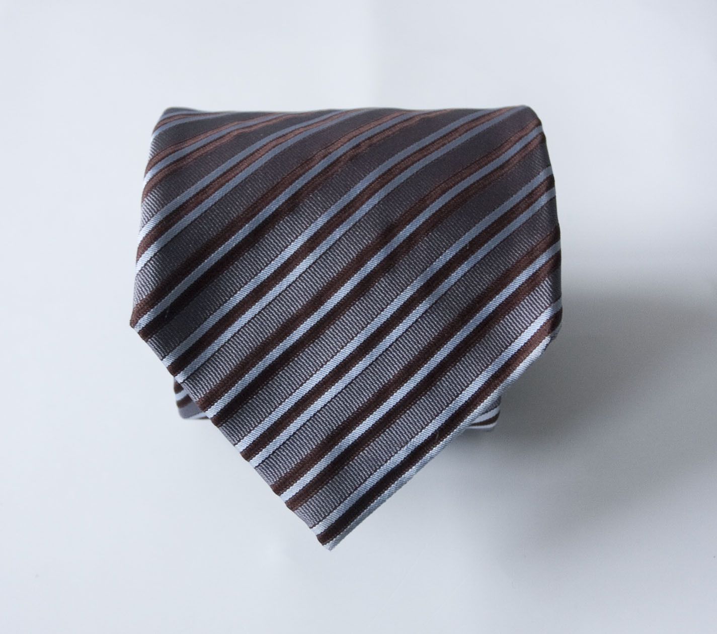 Altea Altea Tie 100% Silk Made in Italy Gray / Brown Size ONE SIZE - 1 Thumbnail