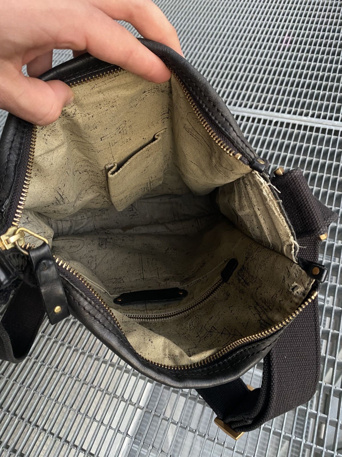 Vintage Diesel Ash Leather Crossbody Bag