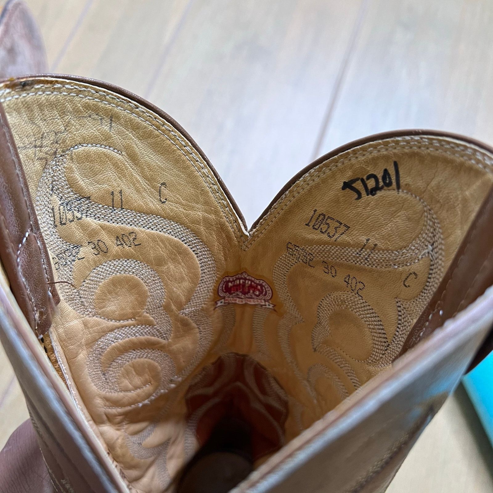 Vintage Nocona USA Cowboy Boots Mens 11 C Brown Tan Western Leather Size US 11 / EU 44 - 15 Thumbnail