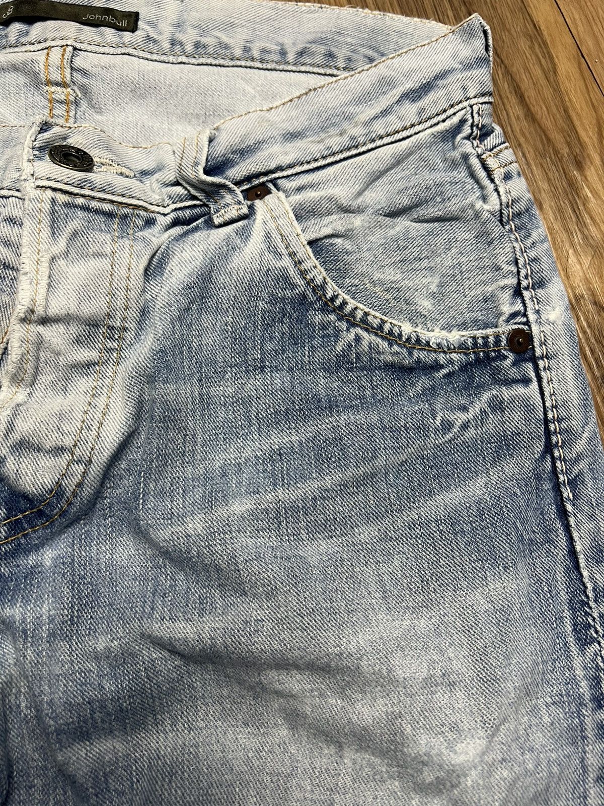 Johnbull Vtg Johnbull Japan Distressed Denim Jeans Paint Splatter(45) Size US 28 / EU 44 - 8 Thumbnail