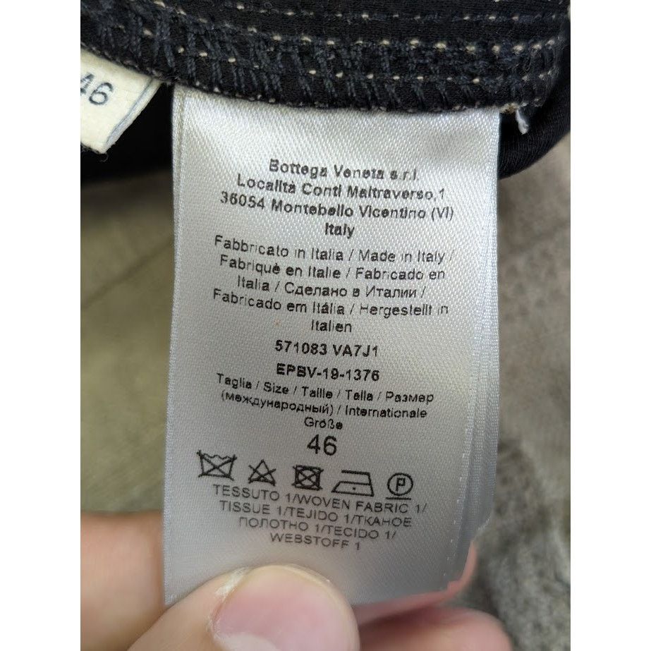 Bottega Veneta o1rshd1 Pants Light Irish Linen/Soft Jersey in Canvas/Nero Size US 30 / EU 46 - 18 Thumbnail