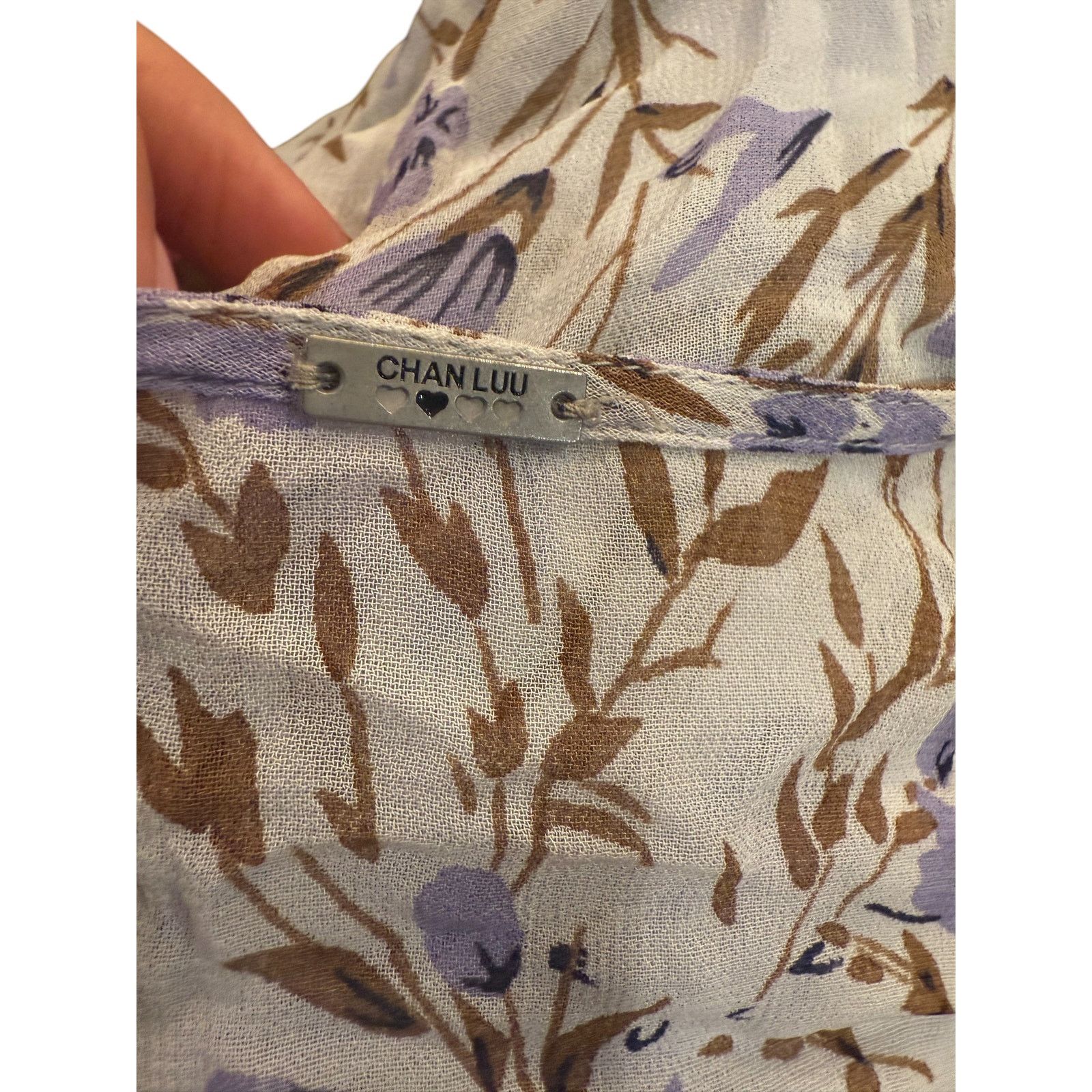 Chan Luu Chan Luu Stonewash Mix Floral Wrap Top Sheer Lilac Print S Size S / US 4 / IT 40 - 7 Thumbnail