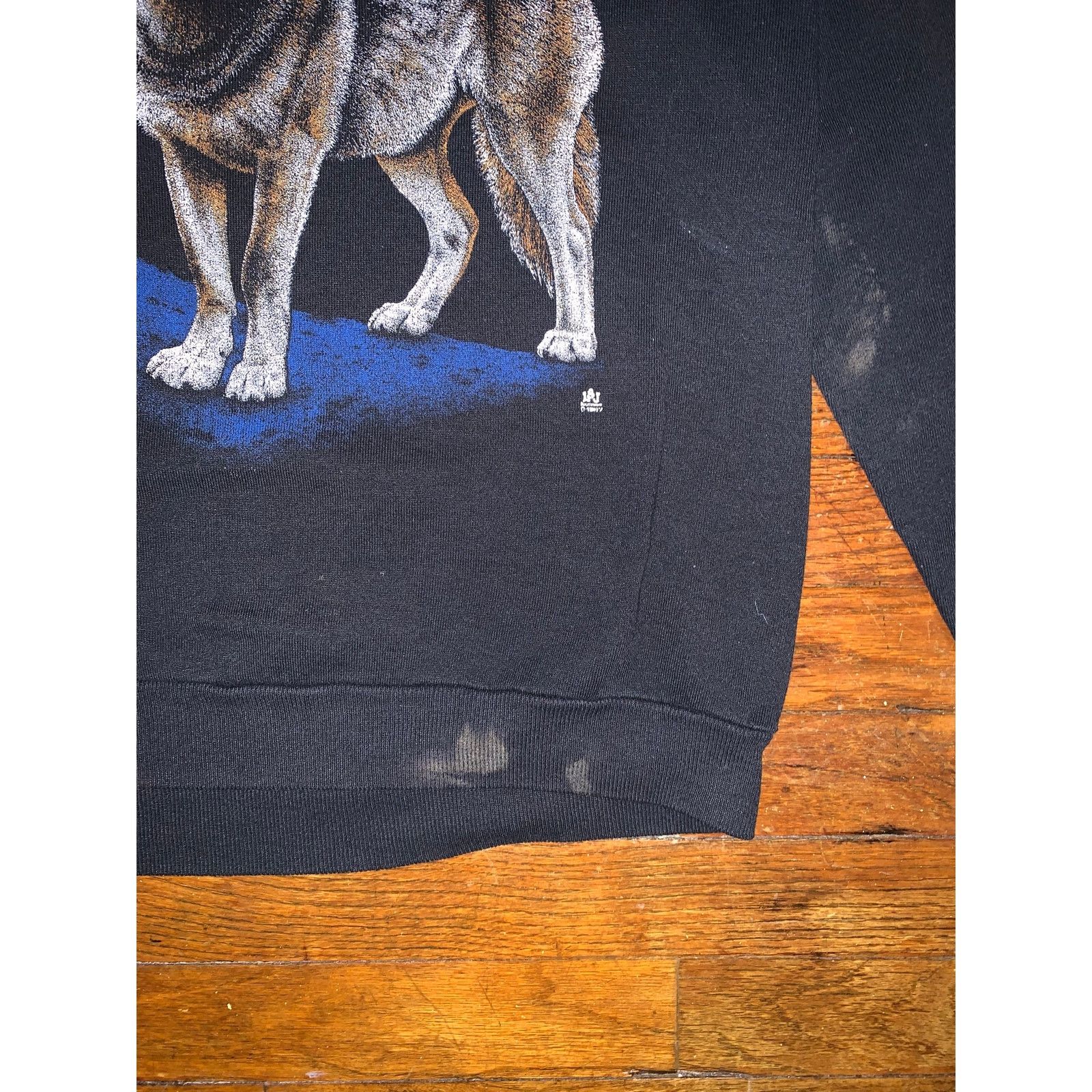 Jerzees × Vintage 1987 Wolf Sweatshirt Jerzees USA Night Of The Wolves L Size US M / EU 48-50 / 2 - 4 Thumbnail