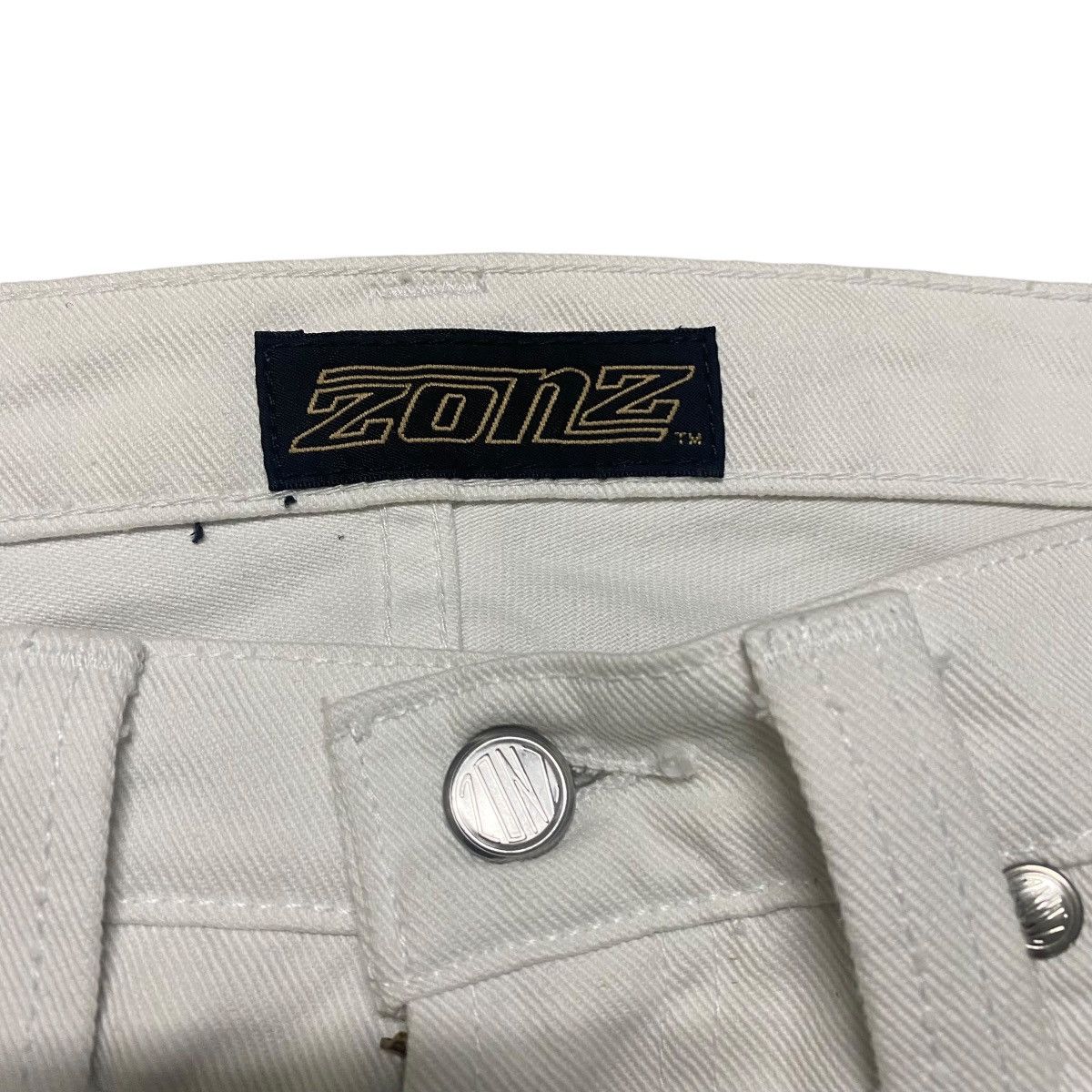 Vintage Vintage ZONZ White Denim Baggy Wide Leg Pants Size US 32 / EU 48 - 6 Thumbnail
